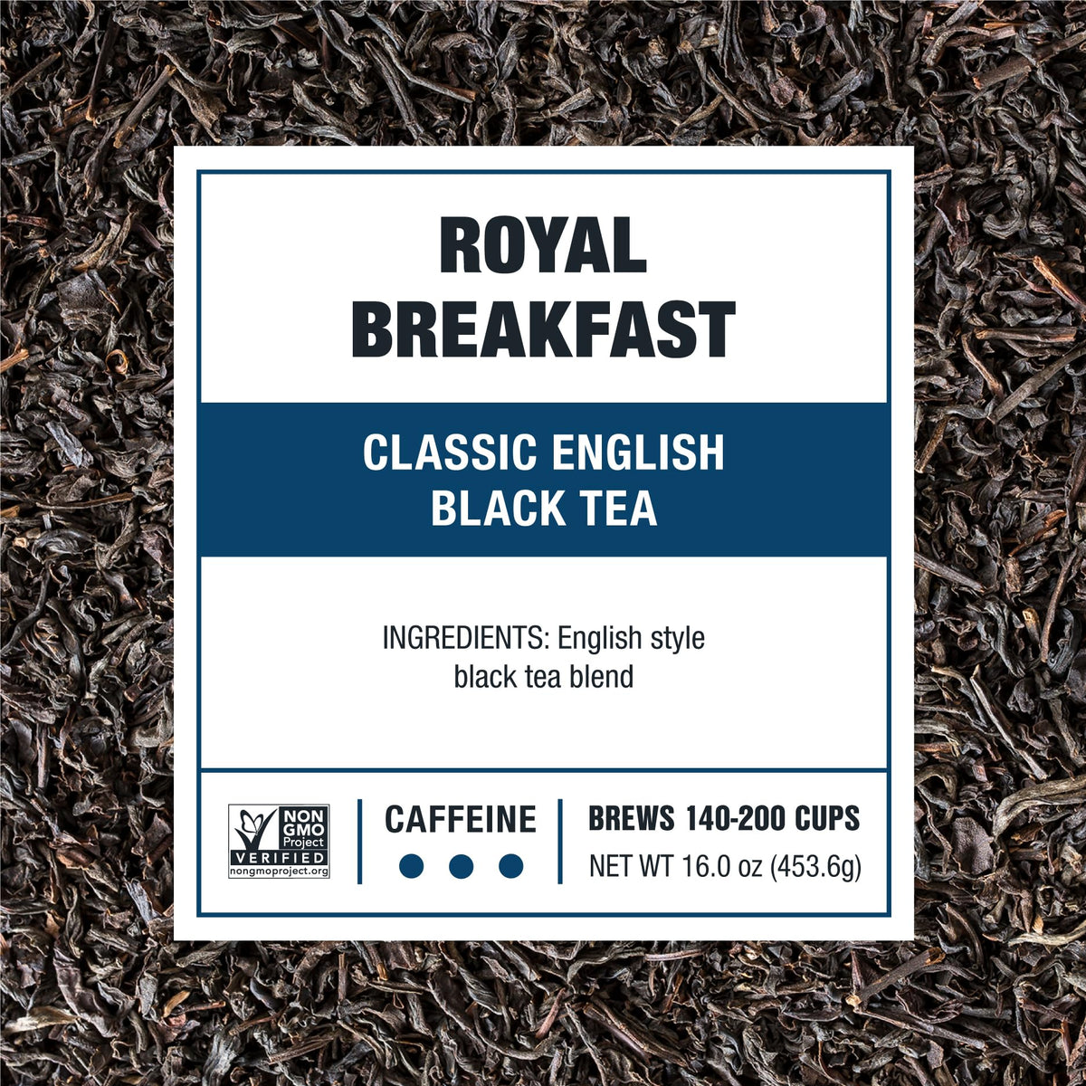 Tiesta Tea Royal Breakfast – Premium English Black Tea, High Caffeine, 16oz Resealable Bulk Pouch