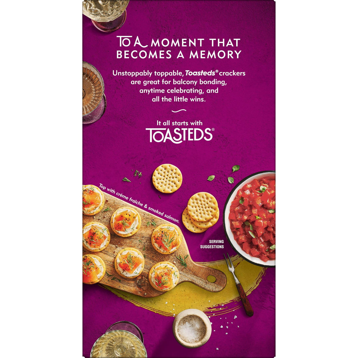 Toasteds Classic Buttercrisp Crackers — Party & Lunch Snacks (6 Boxes)