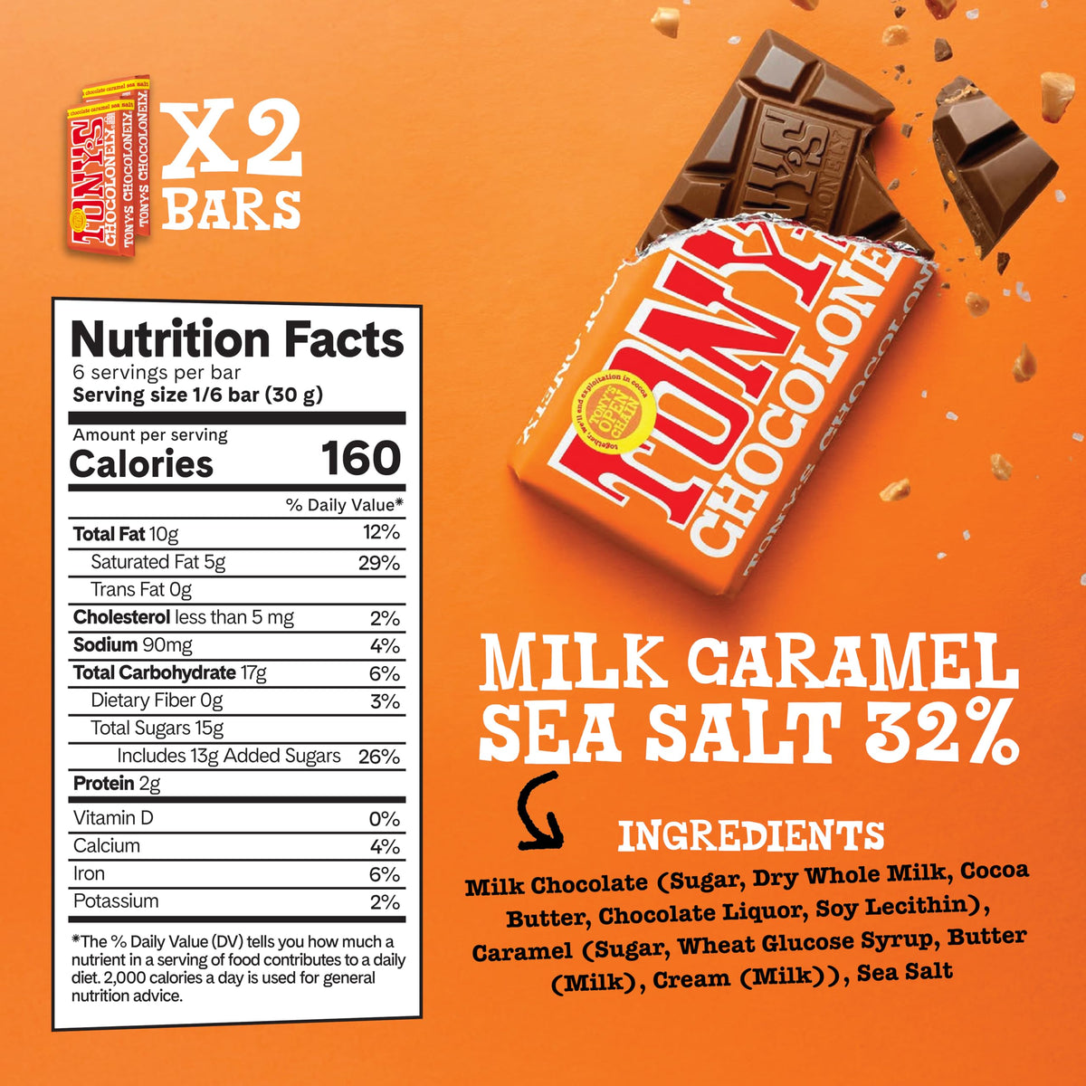 Tony's Chocolonely Top 3 Milk Chocolate Bundle – 6 Bars | Fairtrade & B Corp Certified