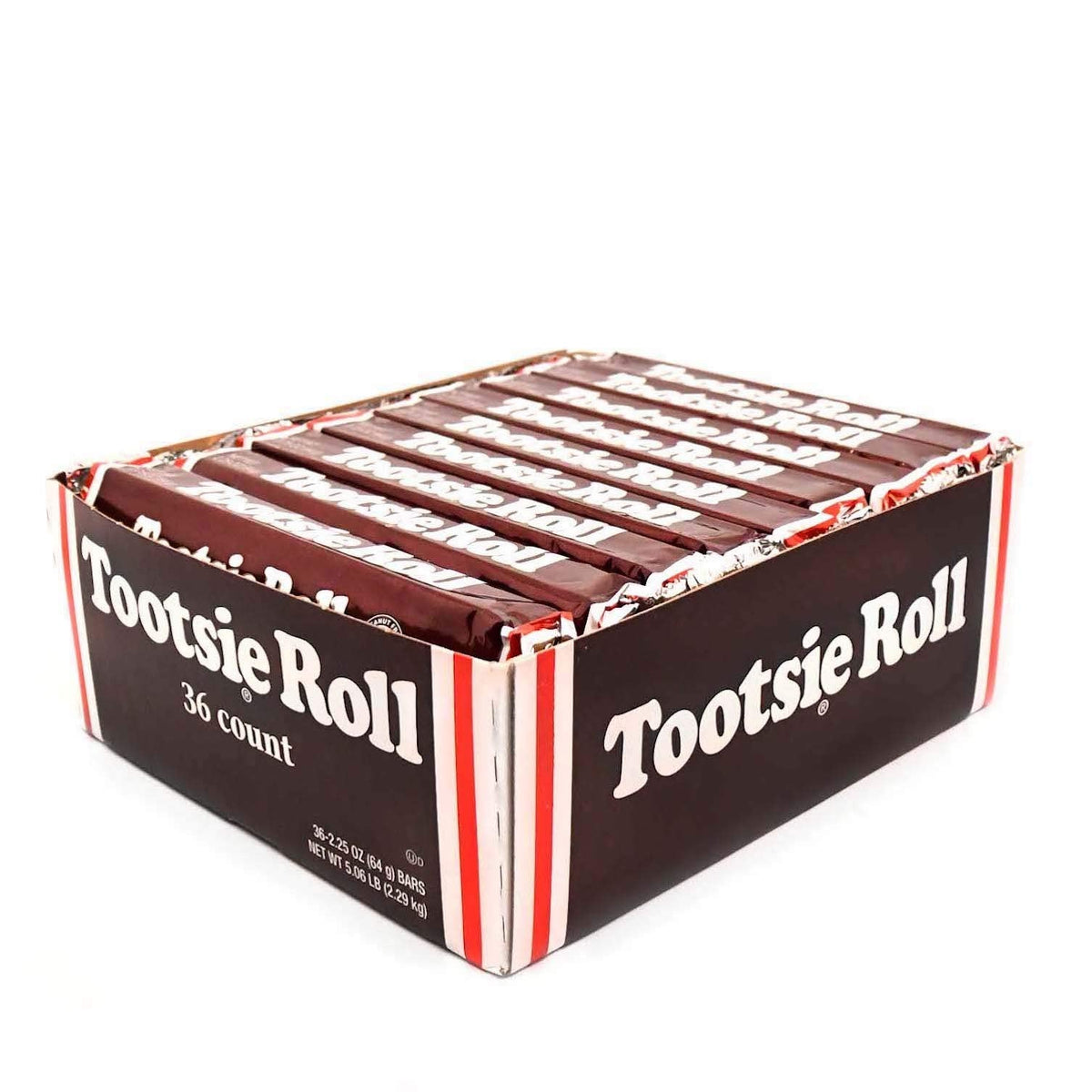 Tootsie Roll Bars - Original Classic 2.25oz, Gluten Free & Peanut Free, Pack of 36