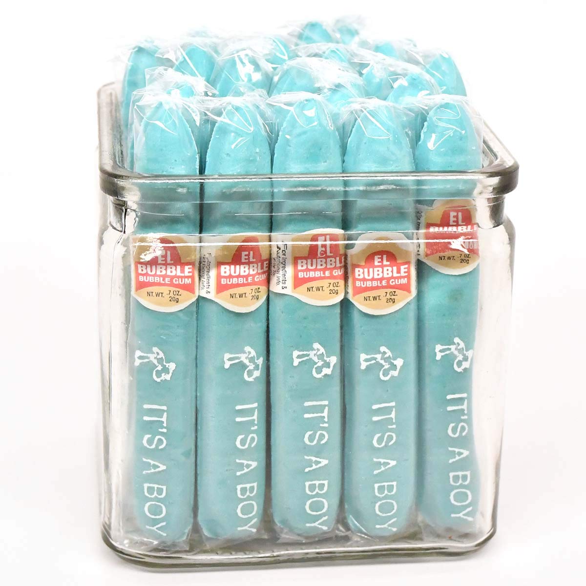 Tootsie Roll Dubble Bubble It's a Boy! Blue Bubble Gum Cigars, 36 Count