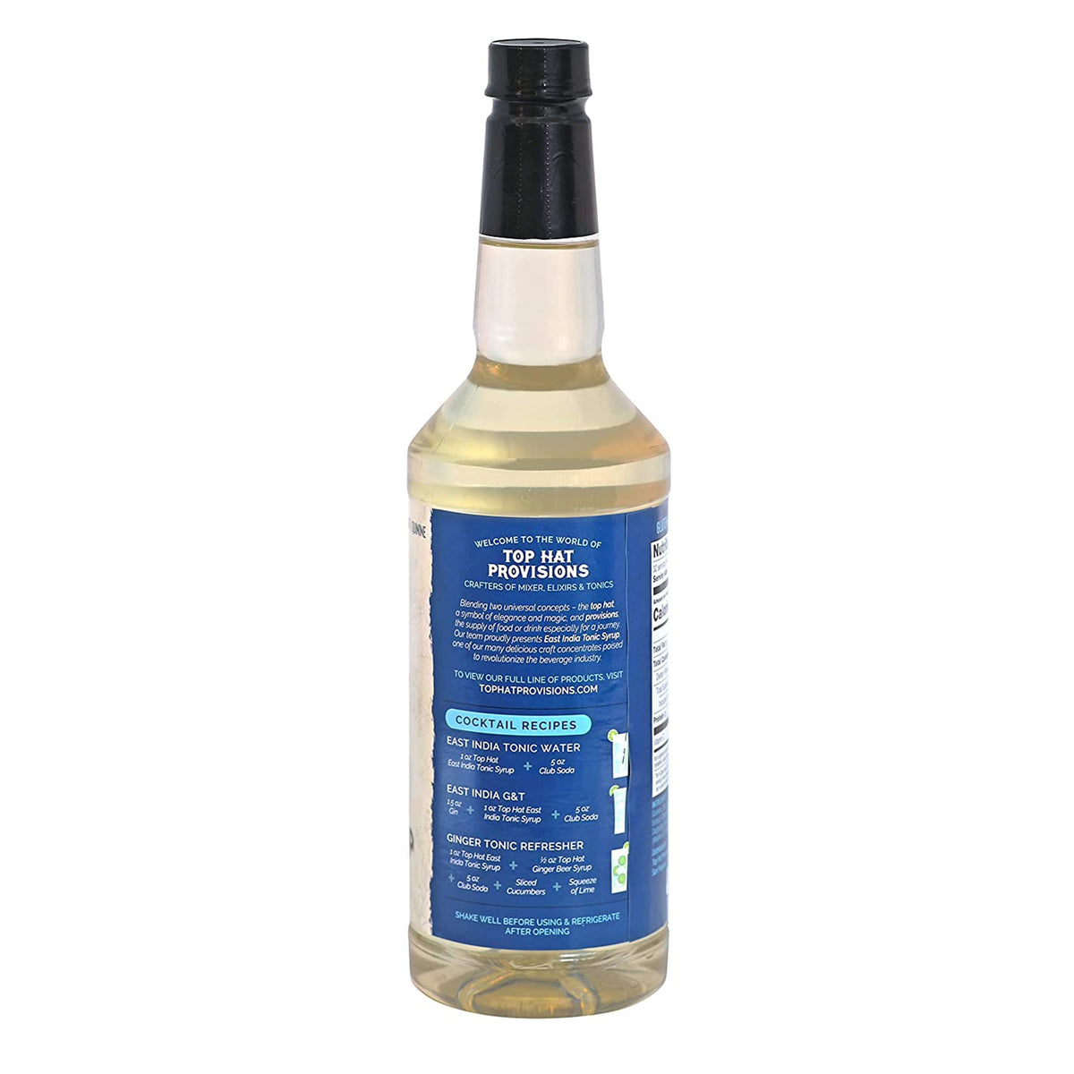 Top Hat East India Quinine Tonic Syrup – 32oz Concentrate for Premium Tonic & G&T