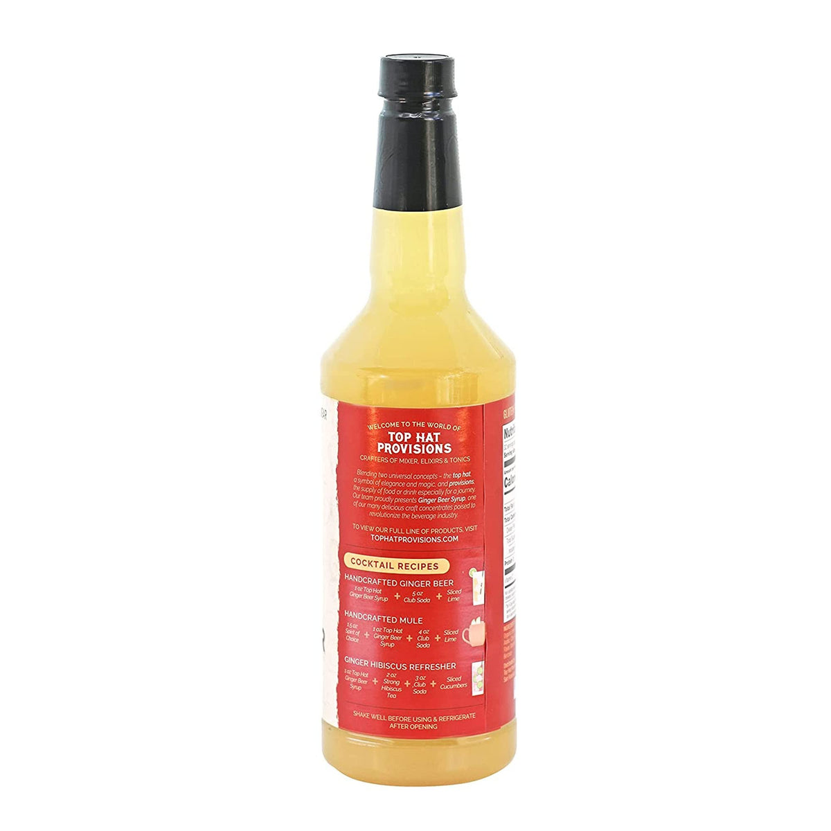 Top Hat Provisions Top Hat Original Ginger Beer Syrup – 32oz for Craft Sodas, Mules & Mocktails (SodaStream Compatible)