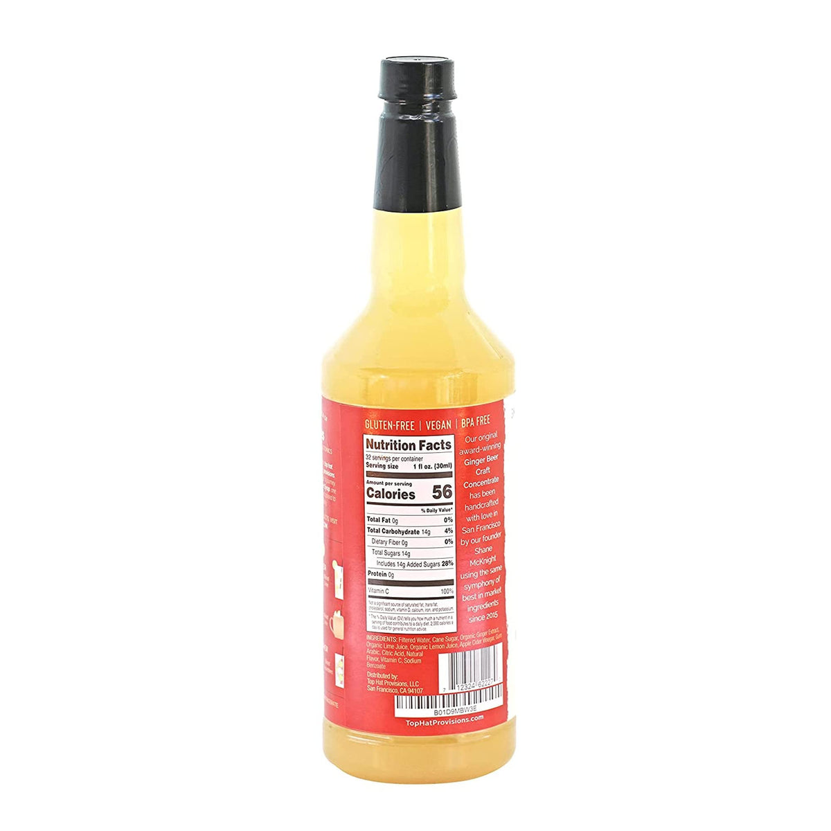 Top Hat Provisions Top Hat Original Ginger Beer Syrup – 32oz for Craft Sodas, Mules & Mocktails (SodaStream Compatible)