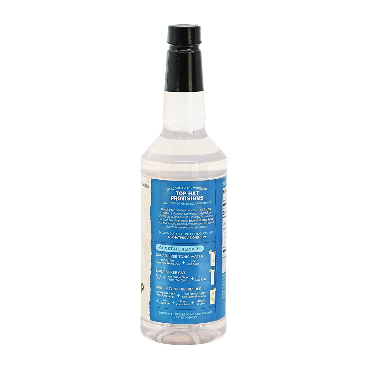 Top Hat Provisions Keto Sugar Free Tonic Syrup 32oz | 5x Quinine Concentrate + Organic Monk Fruit