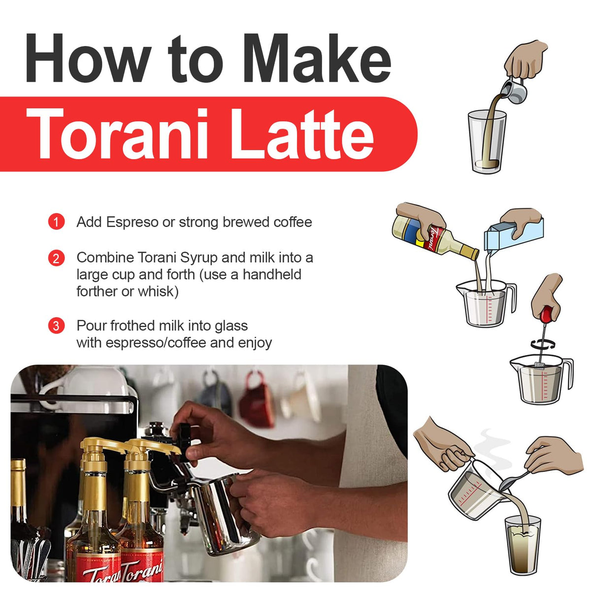 Torani Jimoco Syrup Pump Dispenser Bundle: French Vanilla & Classic Caramel for 25.4 oz Torani Bottles