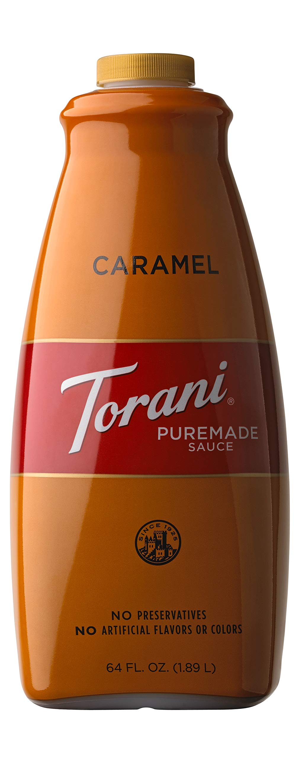 Torani Caramel Sauce 64 oz | Rich Flavor for Lattes, Desserts & More