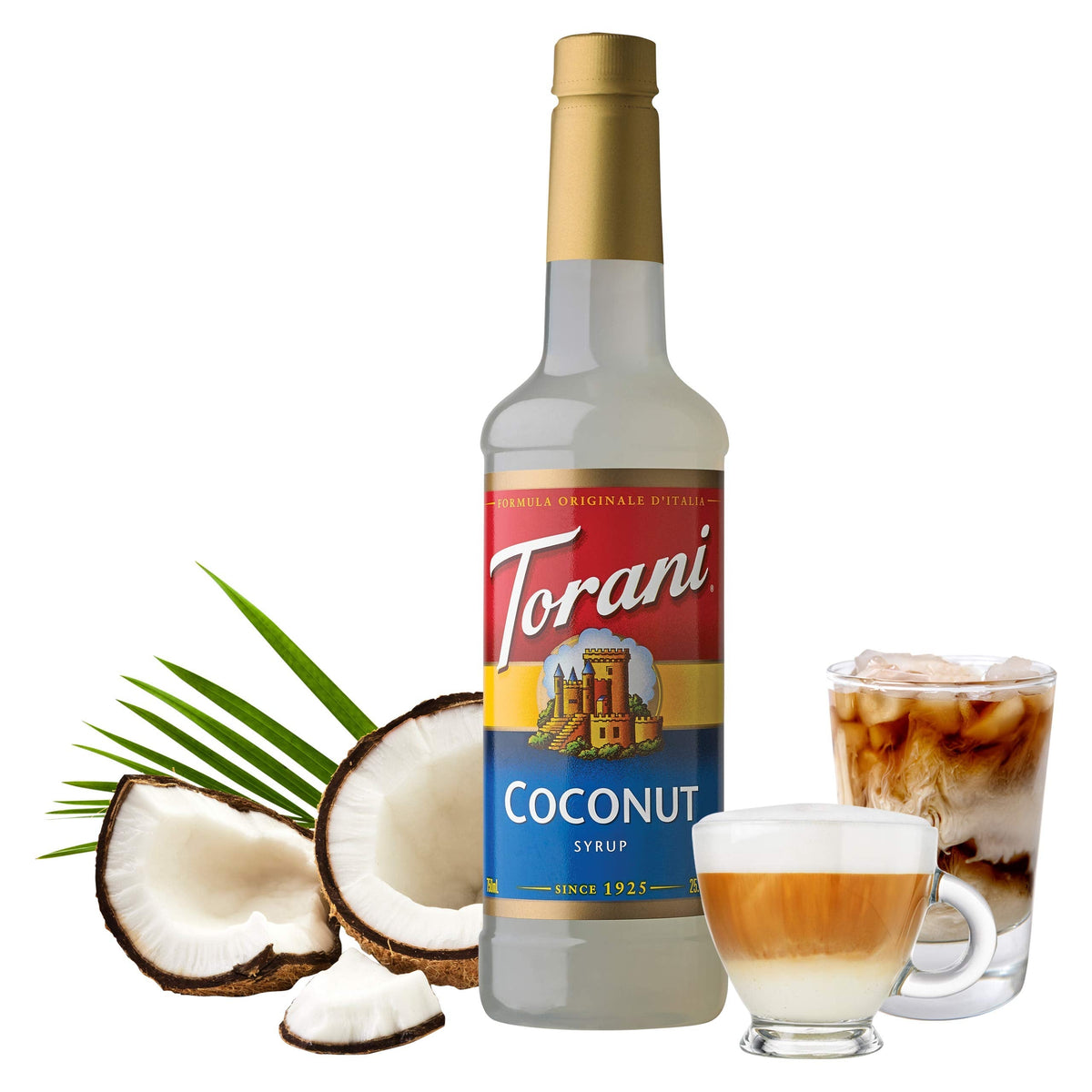 Torani Coconut Syrup – 25.4 oz (Pack of 4) | Coconut Flavor for Coffee, Tea & Sodas