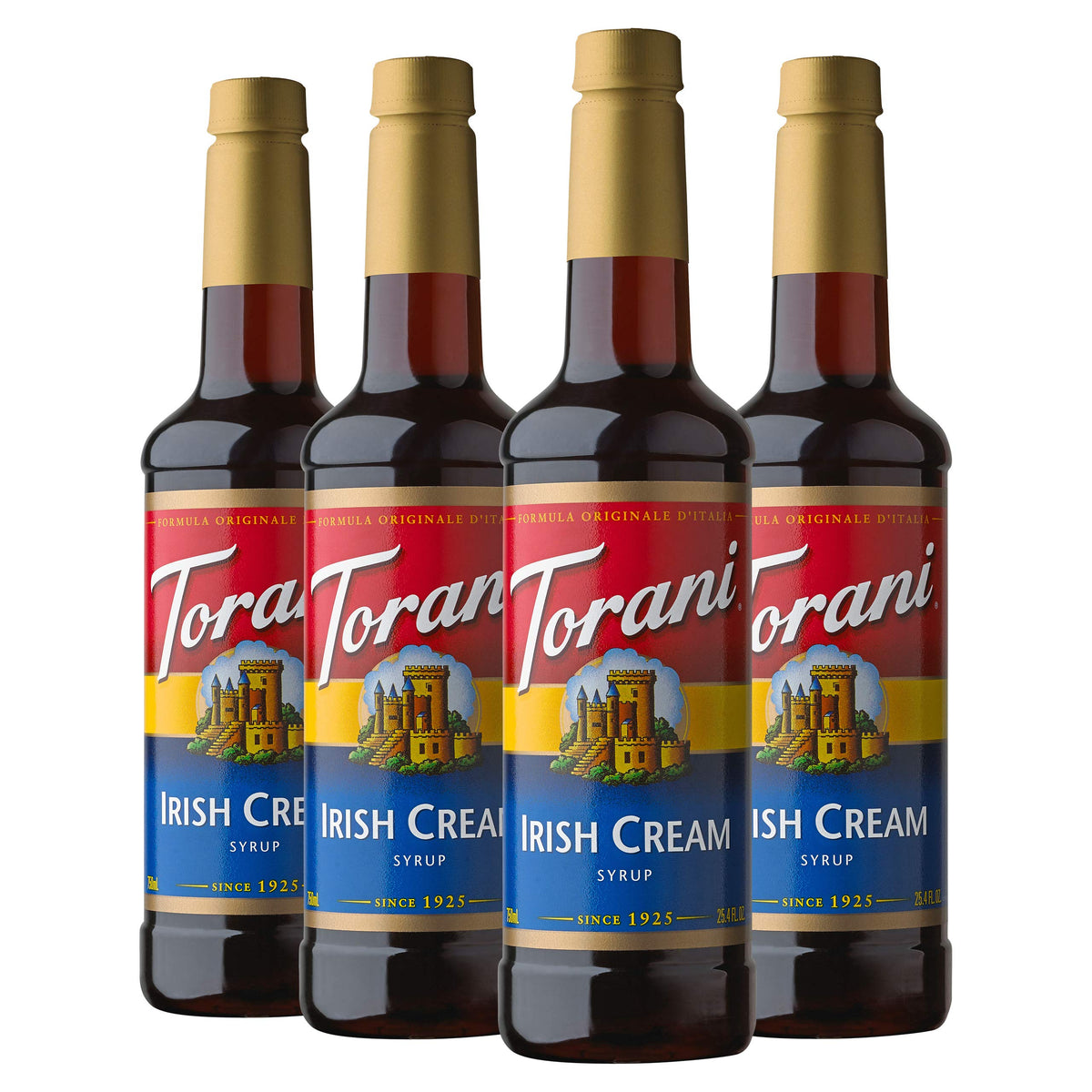 Torani Irish Cream Syrup – 25.4 oz Pack of 4 – Non-Alcoholic Coffeehouse Flavor