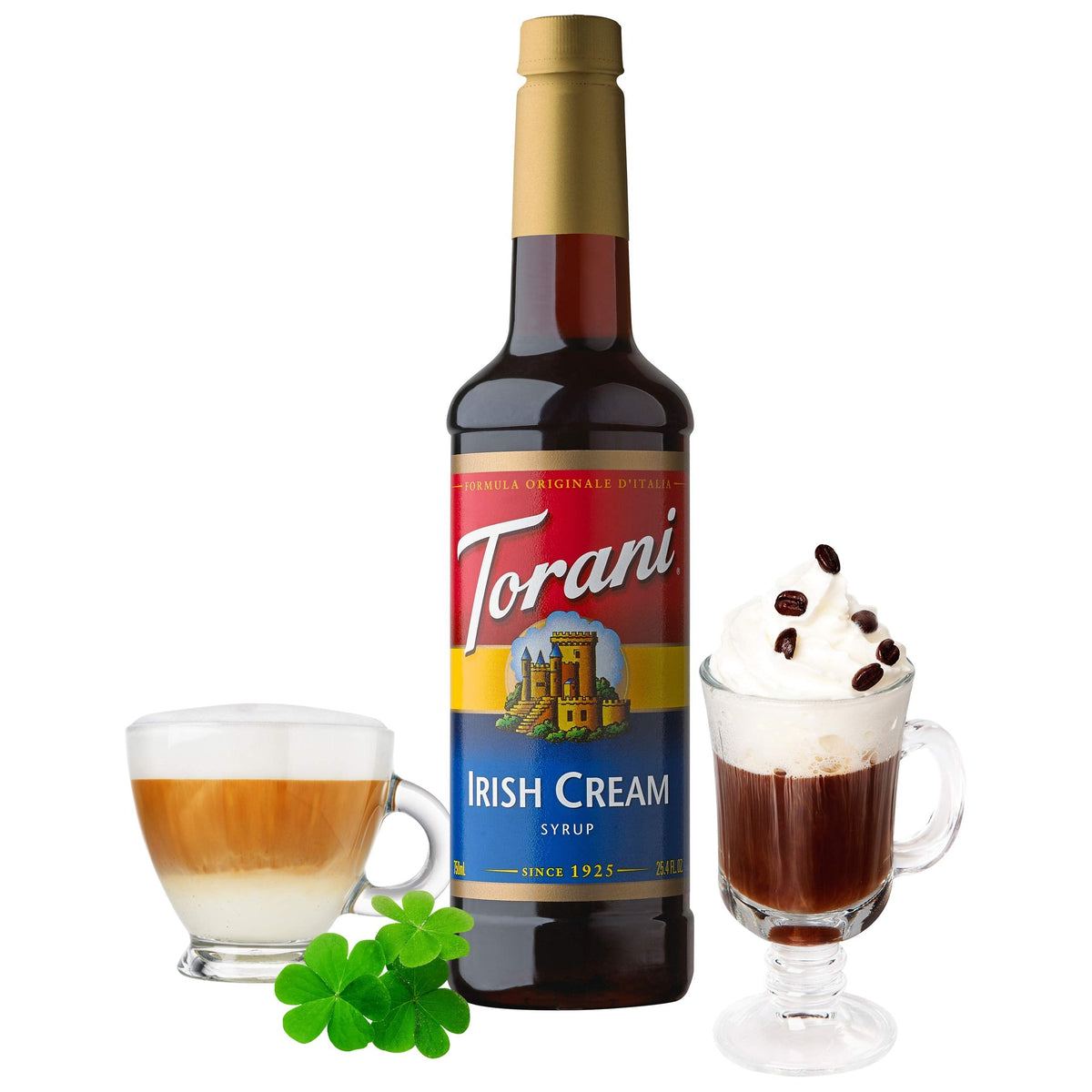 Torani Irish Cream Syrup – 25.4 oz Pack of 4 – Non-Alcoholic Coffeehouse Flavor
