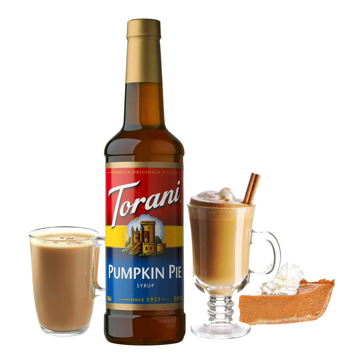 Torani Pumpkin Pie Syrup – 25.4 oz Bottles (Pack of 4) | Authentic Coffeehouse Flavor