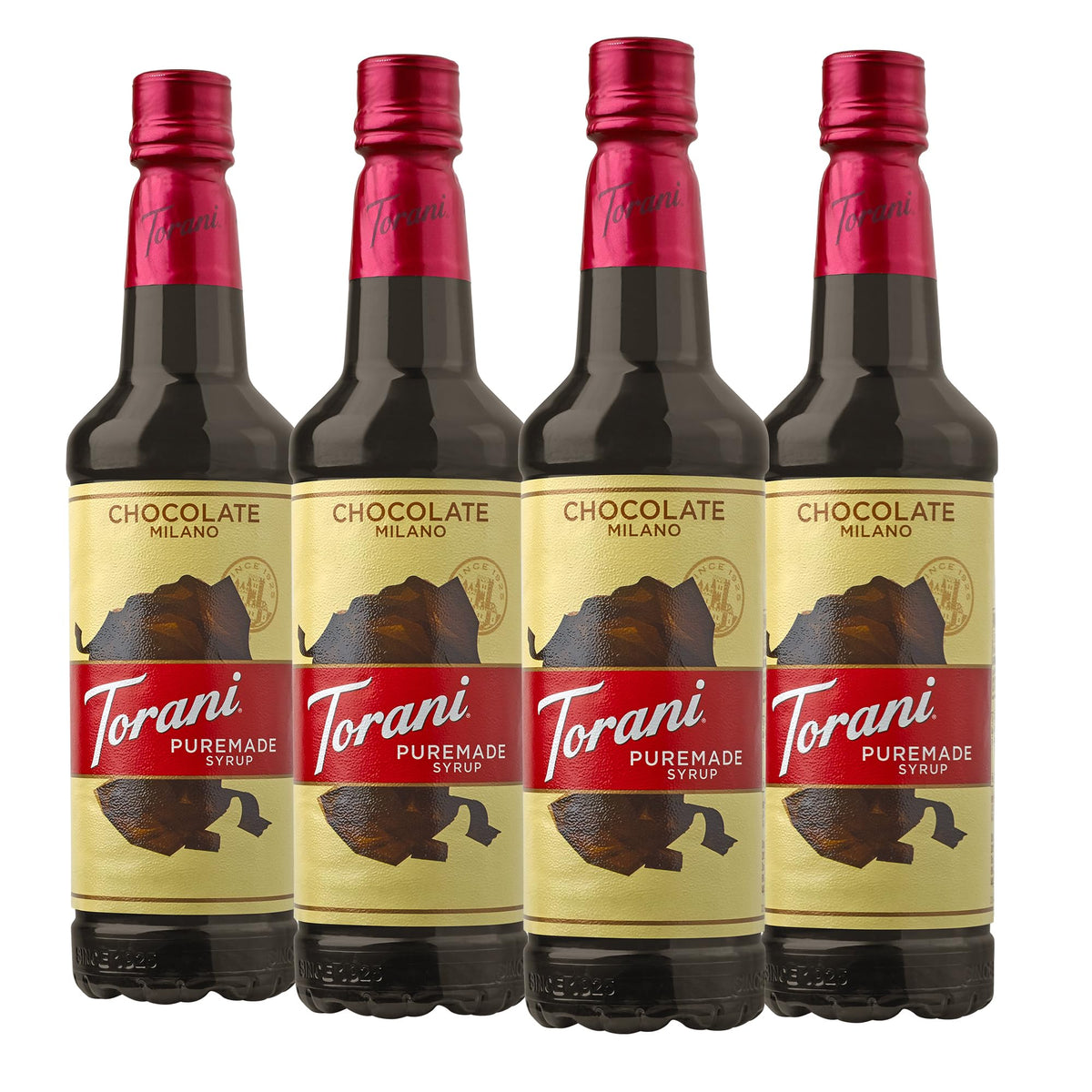 Torani Puremade Chocolate Milano Syrup – Pack of 4, 25.4 fl oz each