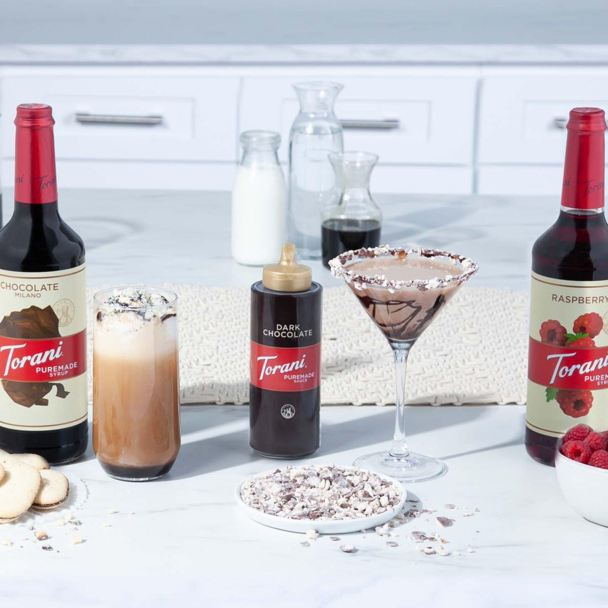 Torani Puremade Chocolate Milano Syrup – Pack of 4, 25.4 fl oz each
