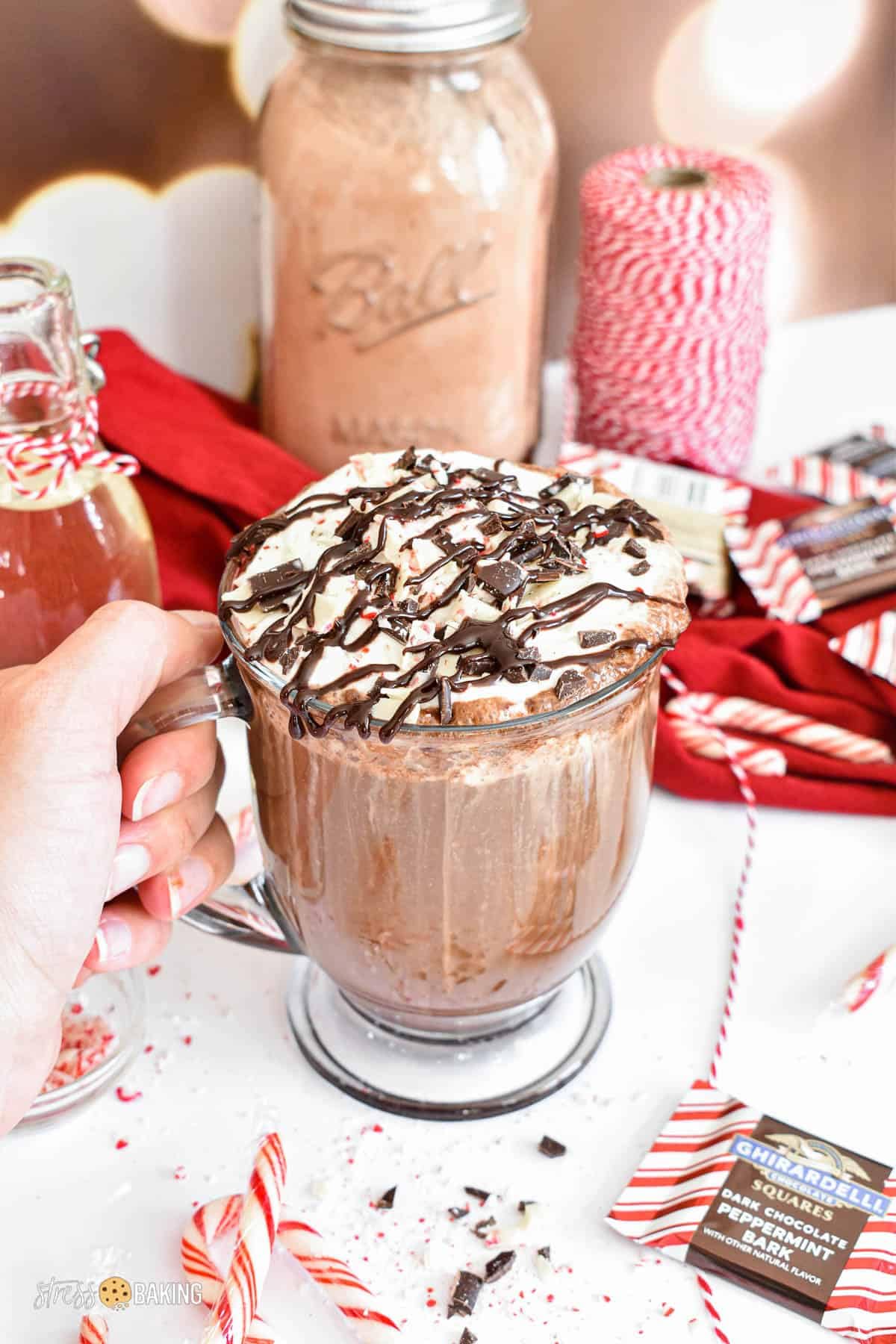 Torani Puremade Peppermint Bark Dessert & Drink Sauce, 64 oz | No Artificial Ingredients