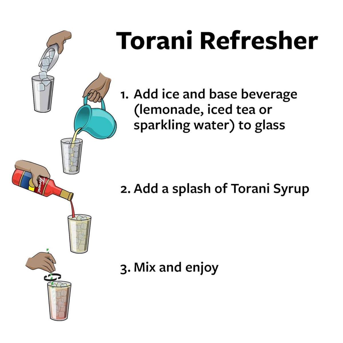 Torani Soda Shop Variety Pack Syrup – Raspberry, Peach, Vanilla & Strawberry (4x25.4 oz)