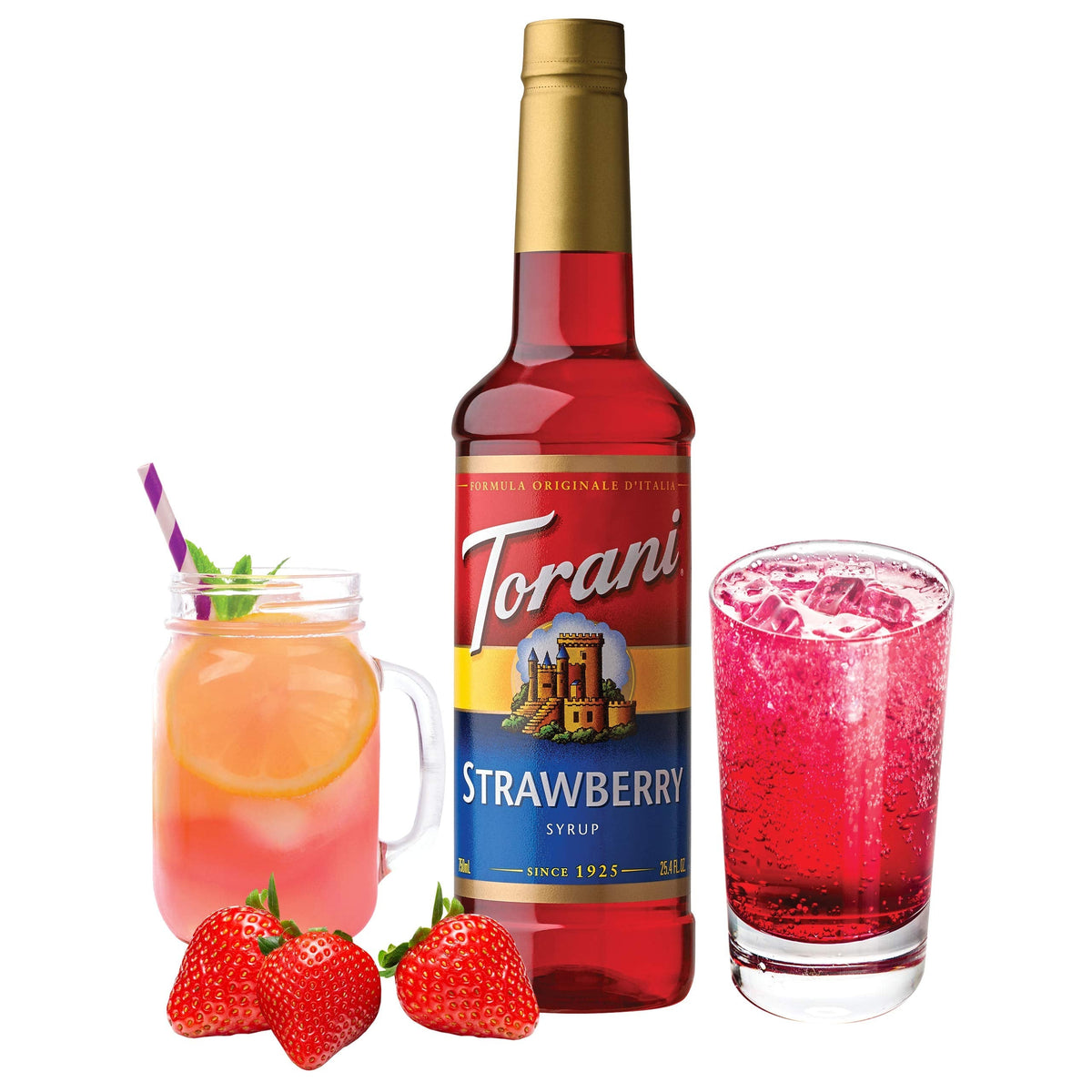 Torani Strawberry Flavored Syrup – 4 x 25.4 oz