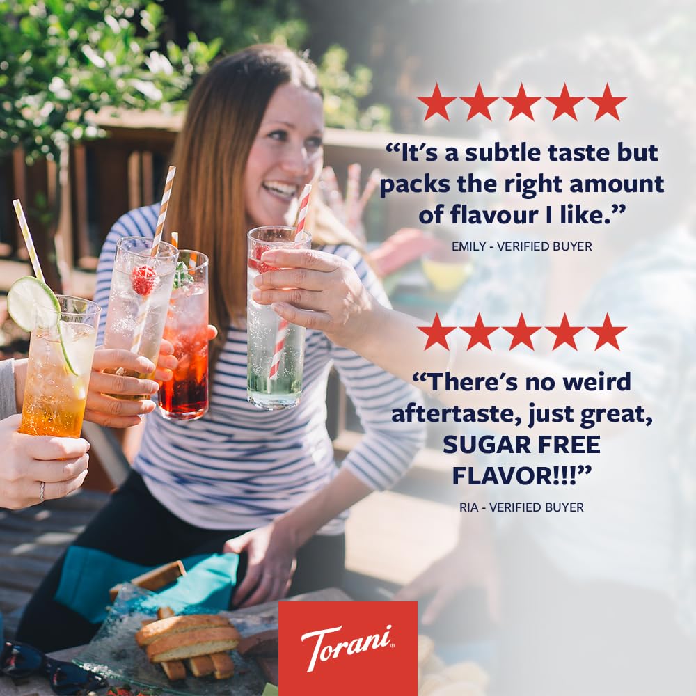Torani Sugar Free Coconut Syrup – 25.4 fl oz (Pack of 4) | Zero Calorie, Keto-Friendly Coconut Flavor