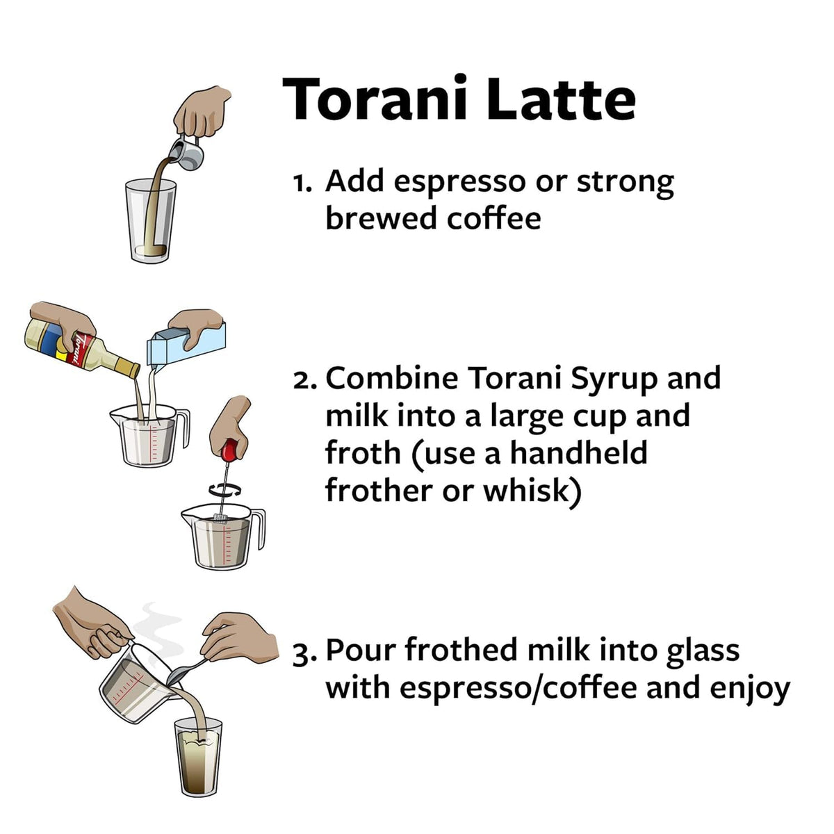 Torani Sugar Free Coffee Favorites Variety Pack — Caramel, Peanut Butter Cup, Vanilla & Brown Sugar Cinnamon (25.4 fl oz each, Set of 4)