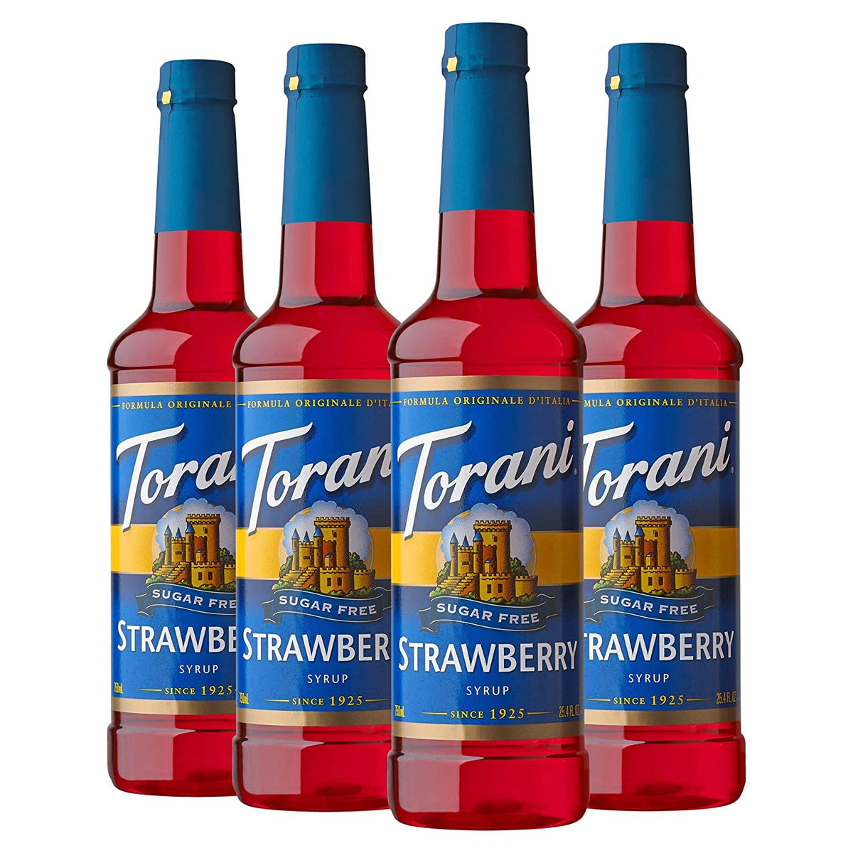 Torani Sugar Free Strawberry Syrup – 25.4 Fl Oz (Pack of 4)