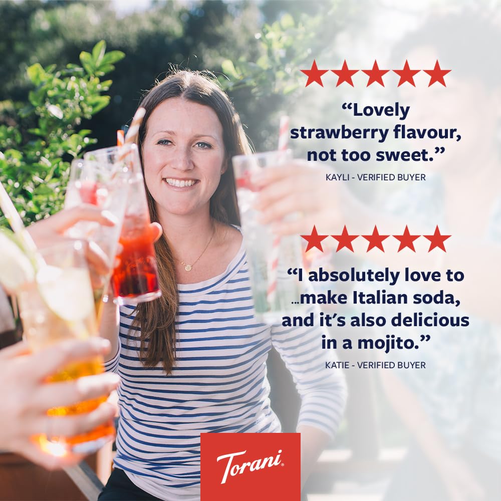 Torani Sugar Free Strawberry Syrup – 25.4 Fl Oz (Pack of 4)