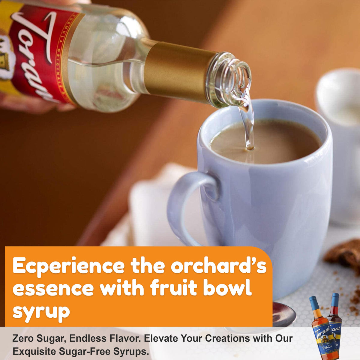 Torani Coffee Syrup Variety Pack – Sugar Free Caramel & Vanilla with 2 Pumps