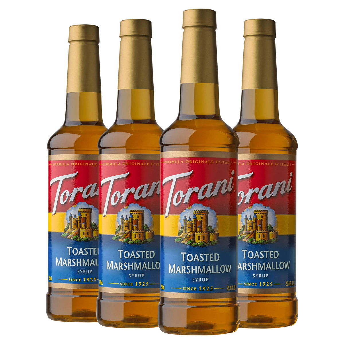 Torani Toasted Marshmallow Syrup – 25.4 oz (Pack of 4) for Lattes, Sodas & More