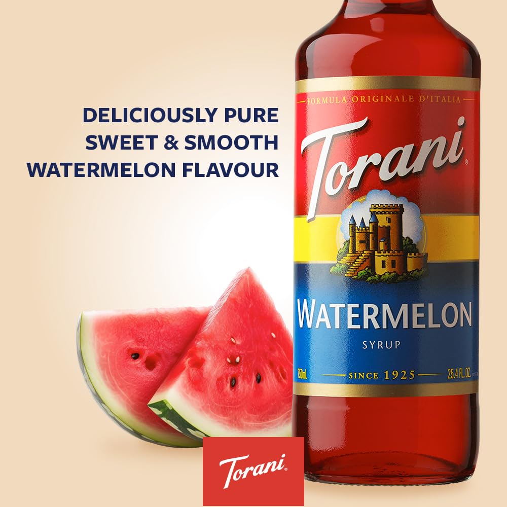 Torani Watermelon Syrup – 25.4 oz Bottles (Pack of 4)