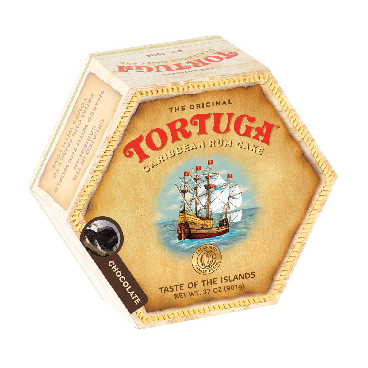 TORTUGA Caribbean Chocolate Rum Cake – 32 oz Premium Gourmet Gift