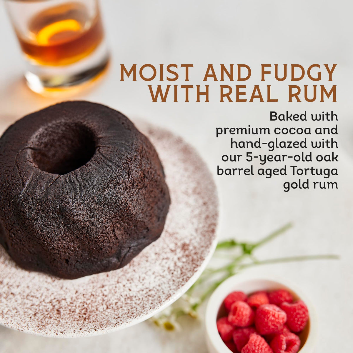 TORTUGA Caribbean Chocolate Rum Cake – 32 oz Premium Gourmet Gift