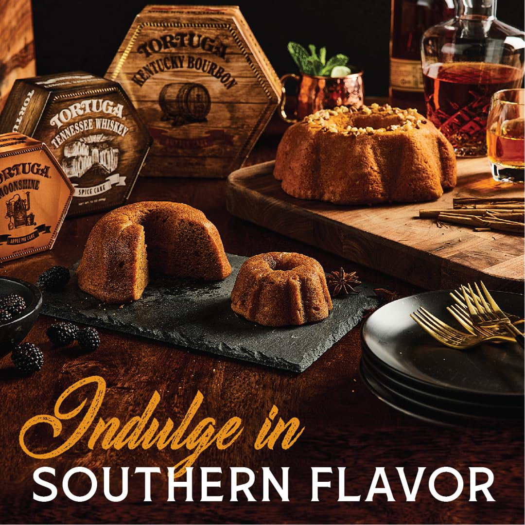 TORTUGA Kentucky Bourbon Butter Cake - 16oz Gourmet Gift Cake for Holidays & Stockings