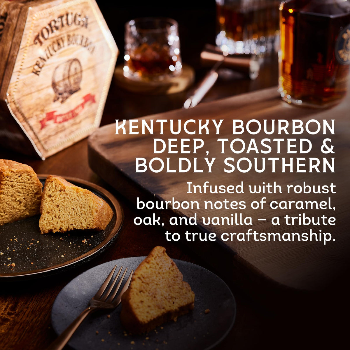 TORTUGA Kentucky Bourbon Butter Cake - 16oz Gourmet Gift Cake for Holidays & Stockings