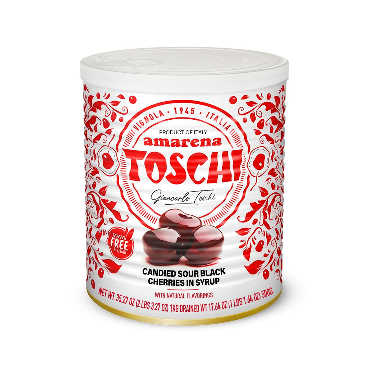 Toschi Amarena Black Cherries in Syrup – Italian Cocktail & Dessert Cherries