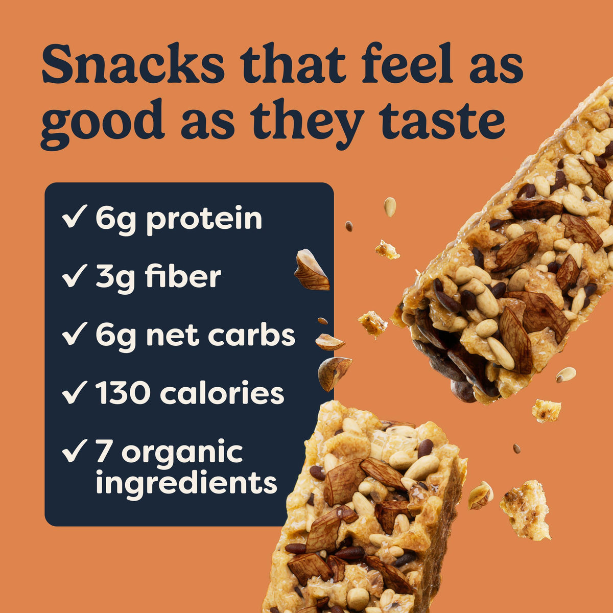 Tosi Almond Nut Bars – Organic Plant-Based Snack (1oz) | 5g Protein, Gluten & Soy Free, 12-Pack