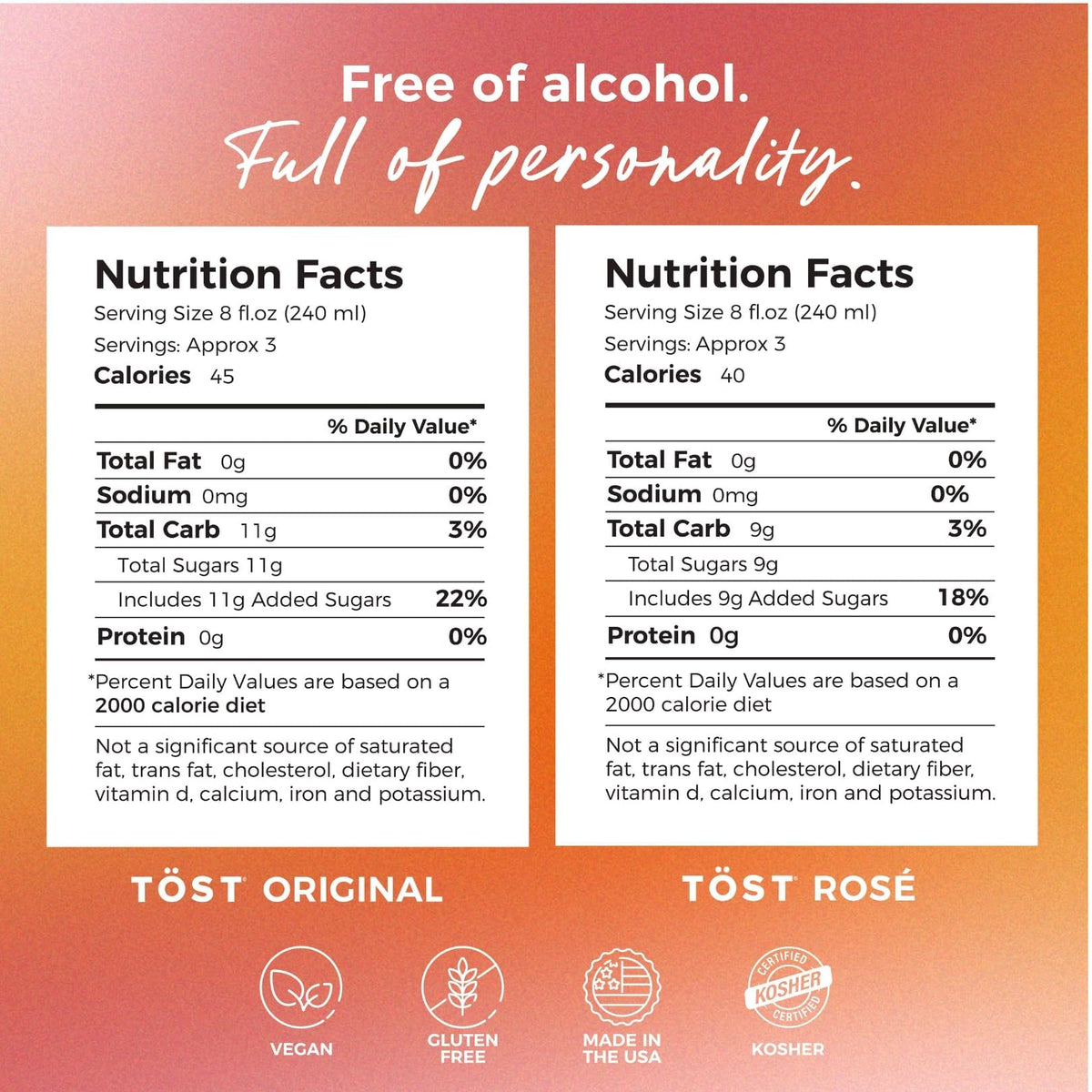 TOST All-Natural Alcohol-Free Sparkling Beverage – 25.4 fl oz (Pack of 3)