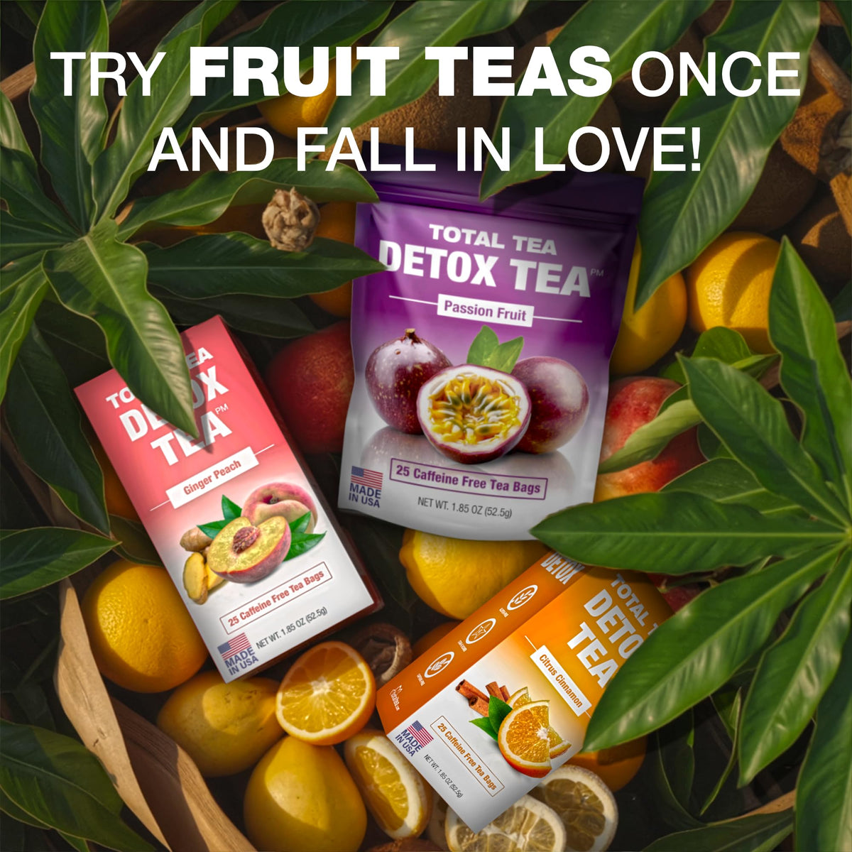 Total Tea Detox Tea & Energy Set – 25 Day Herbal Digestive Wellness Blend