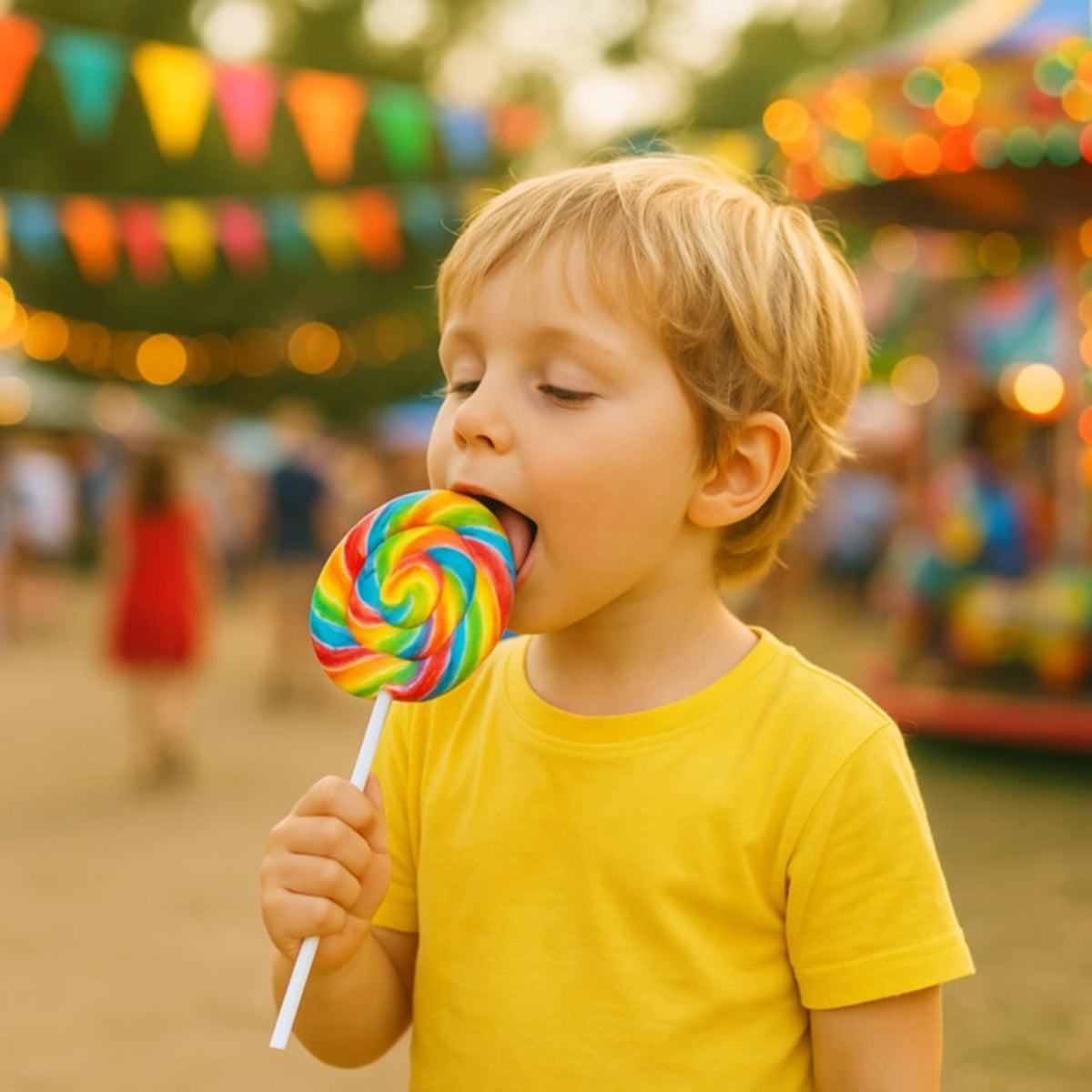 Tree Treasures 24pk Jumbo Rainbow Swirl Lollipops – Extra Large 2.75-inch Suckers on Sticks