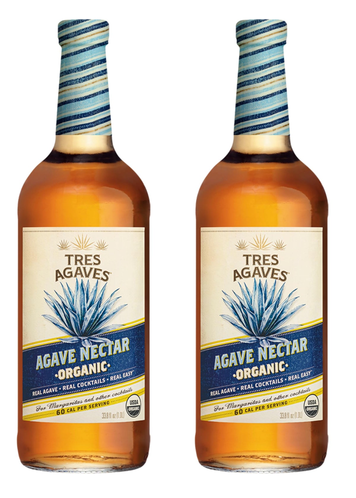 Tres Agaves Organic Agave Nectar – 2 x 750mL, 60 Cal/Serving, Vegan & Gluten-Free