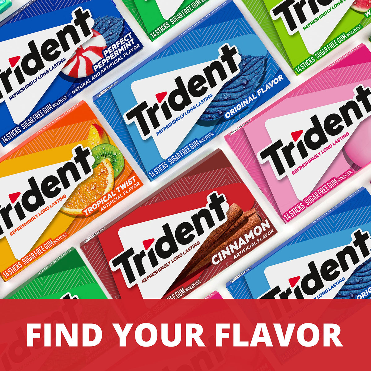 Trident Cinnamon Sugar-Free Gum – 336 Pieces (24 Packs of 14)