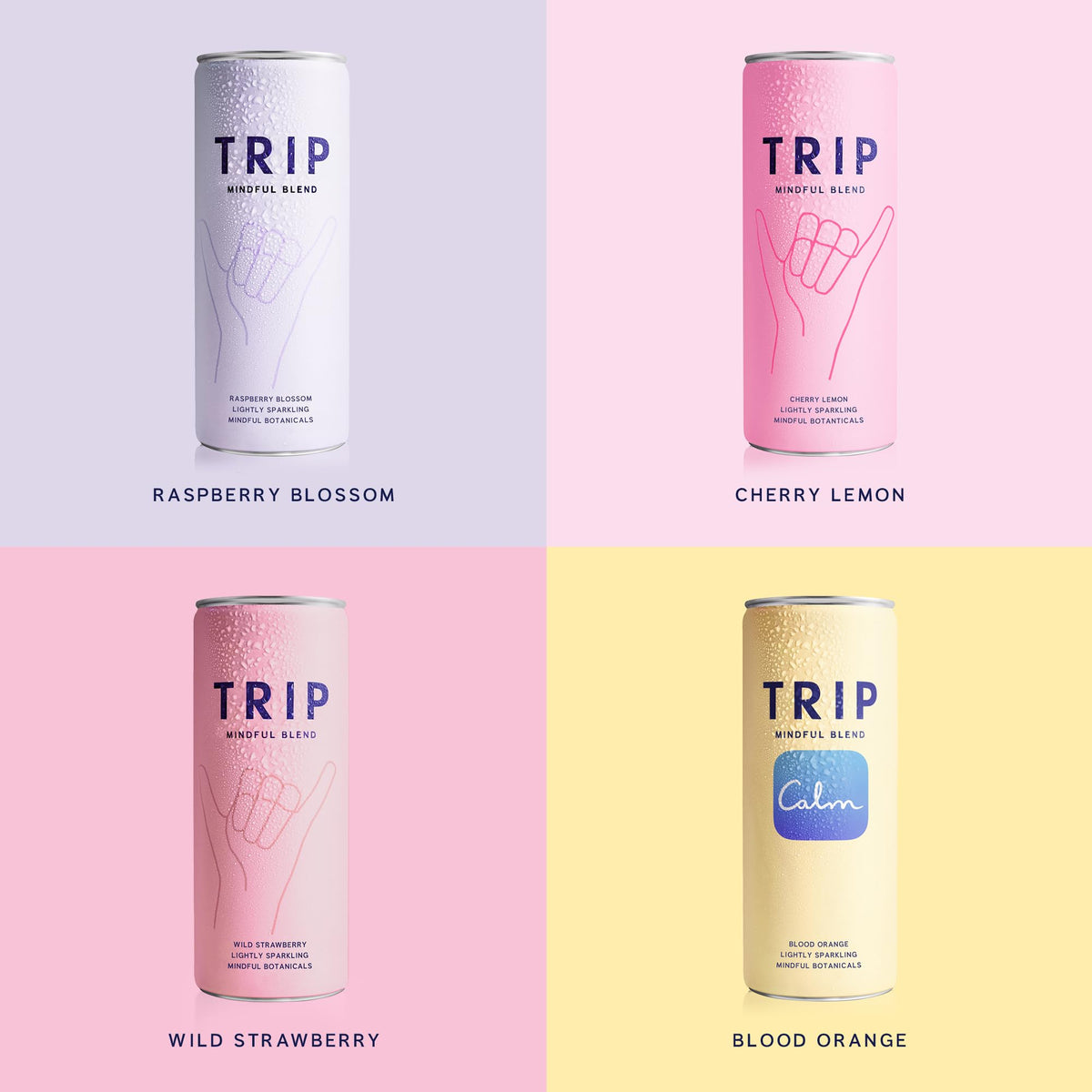 TRIP Lightly Sparkling Adaptogen Seltzer – No Added Sugar, Citrus Berry Variety Pack (12 Pack)