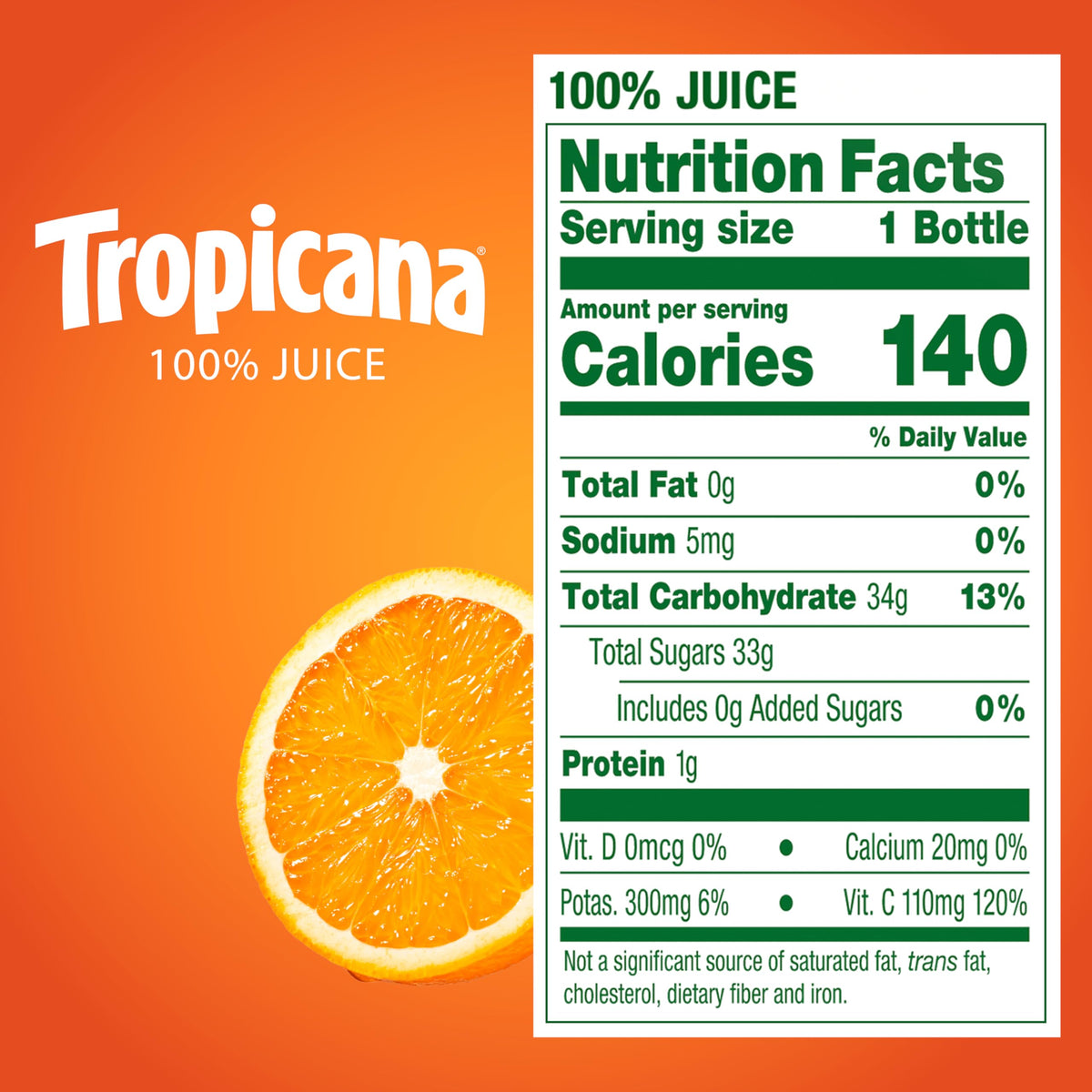Tropicana 100% Juice Orange Blend - 10 fl oz Single Serve Bottles (Pack of 24) | Vitamin C Rich, No Added Sugars