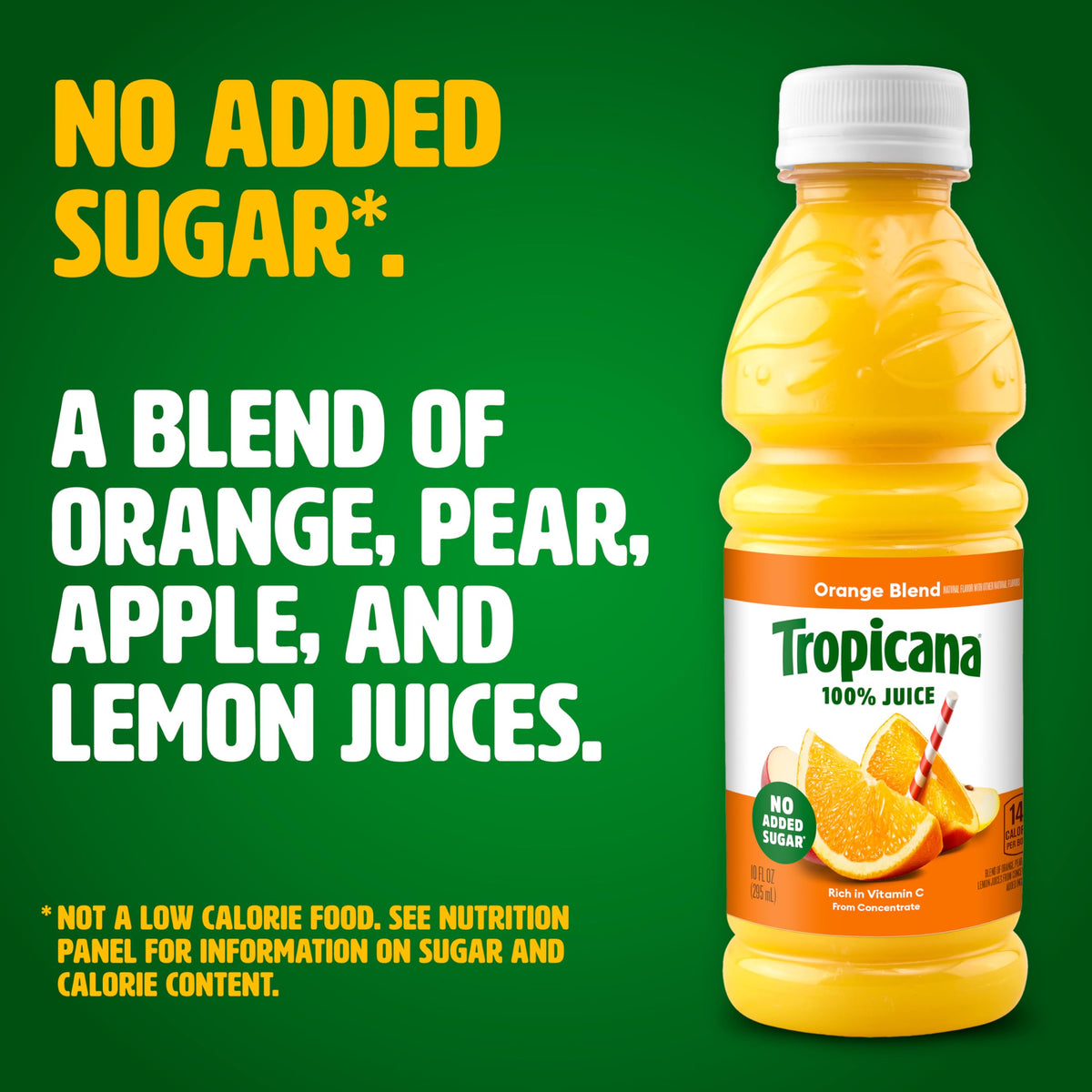 Tropicana 100% Juice Orange Blend - 10 fl oz Single Serve Bottles (Pack of 24) | Vitamin C Rich, No Added Sugars