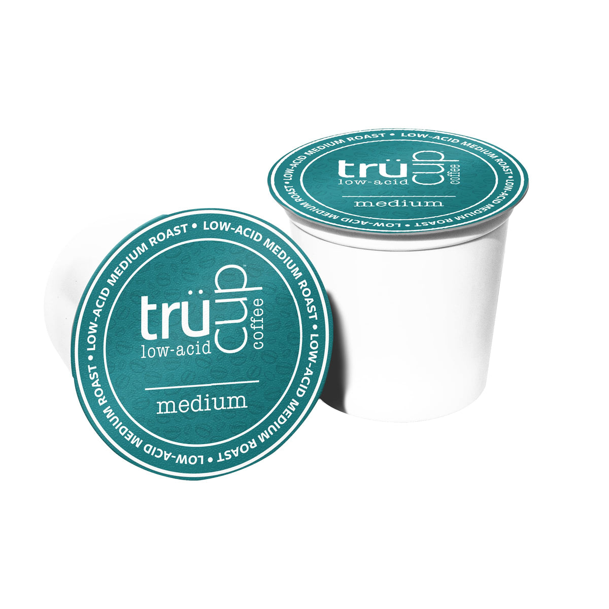 trücup Low Acid Medium Roast Coffee Pods – 48 Count, Keurig Compatible, Gentle on Stomach