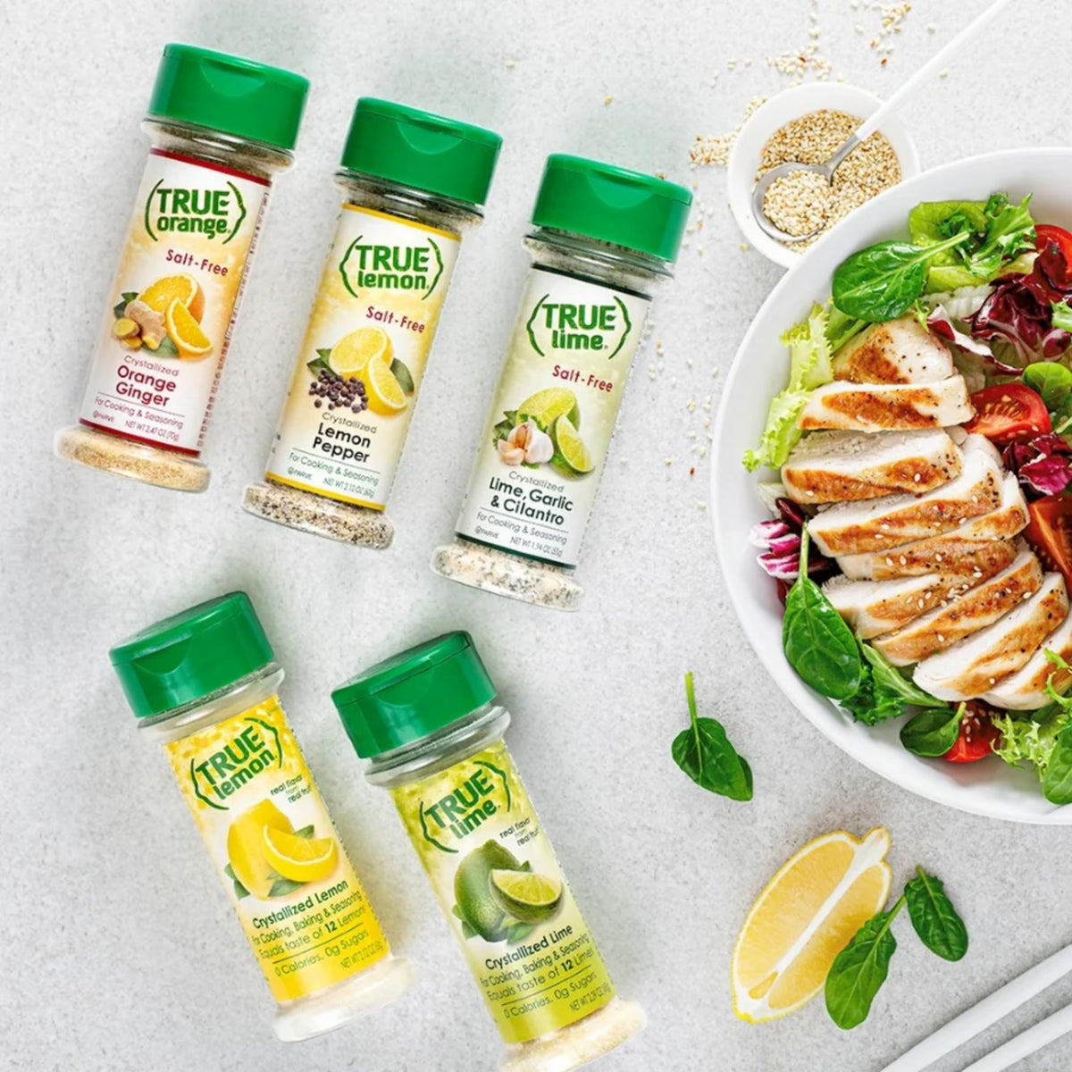 True Lime 10.6oz Shakers 2-Pack by True Citrus | 0 Cal, 0 Sugar, 100% Natural
