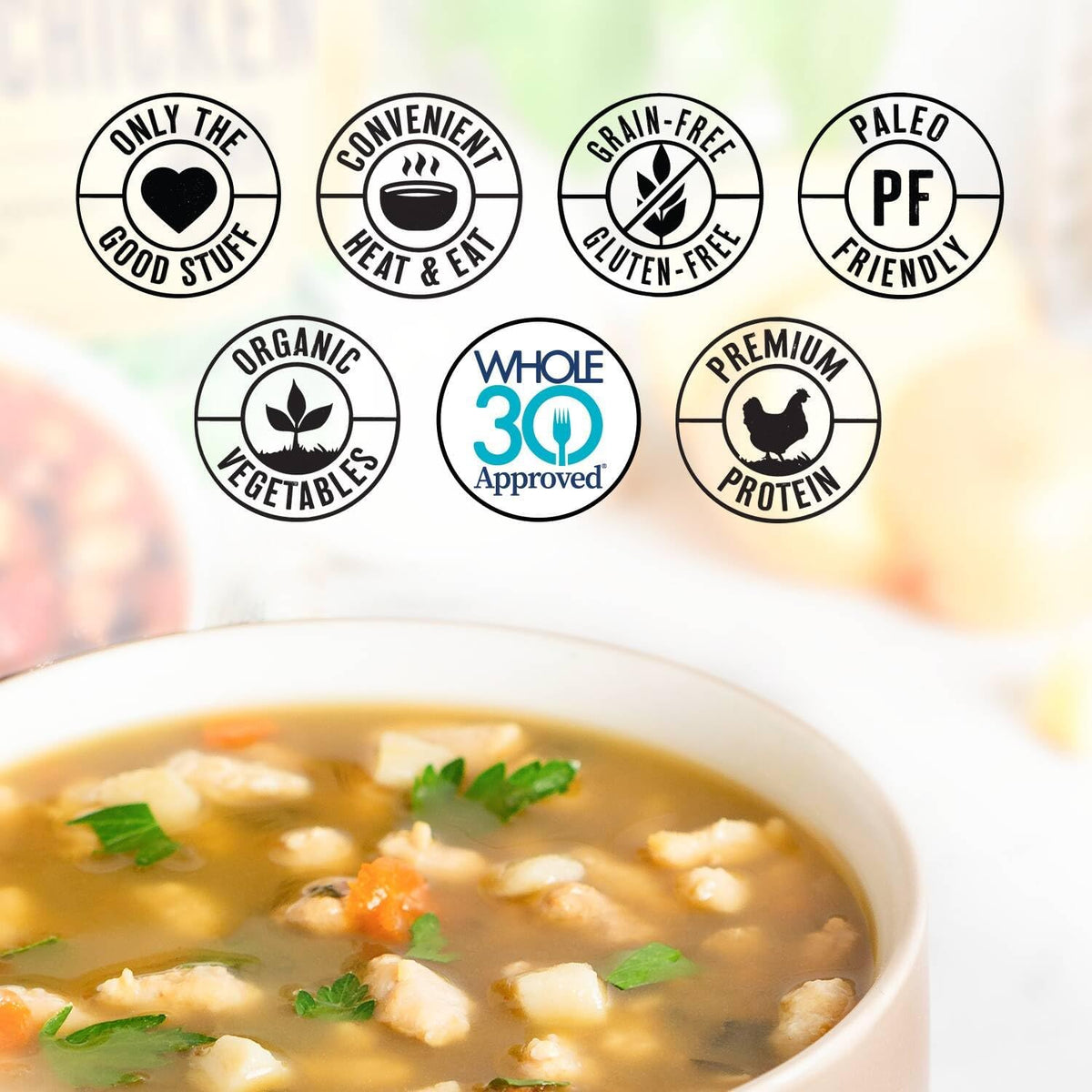 True Primal Tuscan-Style Chicken Soup 8-Pack – Ready-to-Eat, Gluten Free, Paleo, Whole30