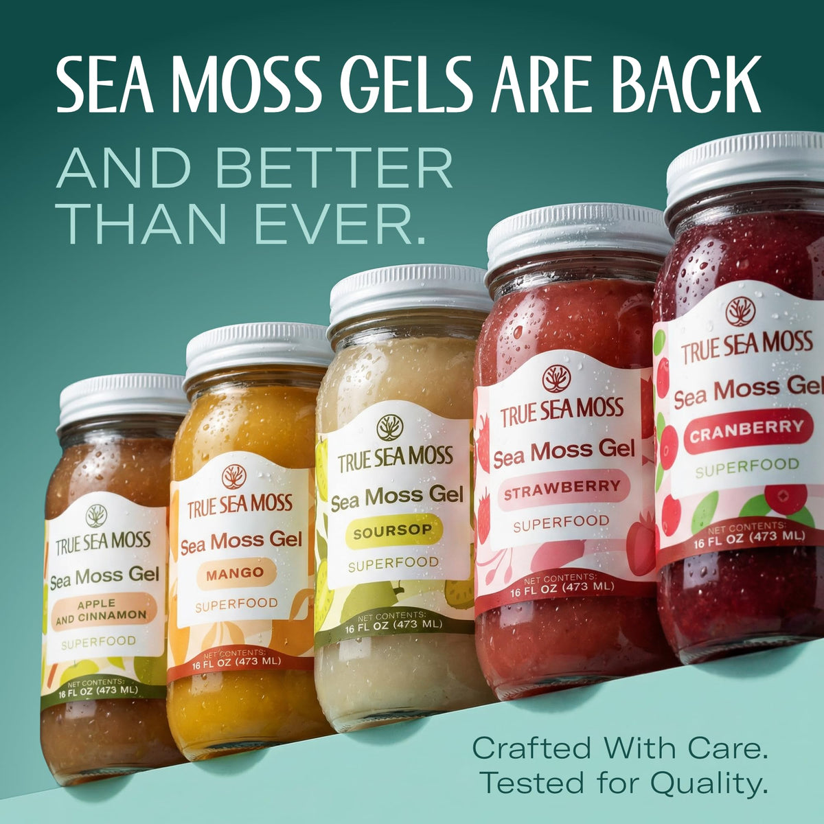 TrueSeaMoss Sea Moss Gel – Mango Flavor, USA Made, 16oz Jar