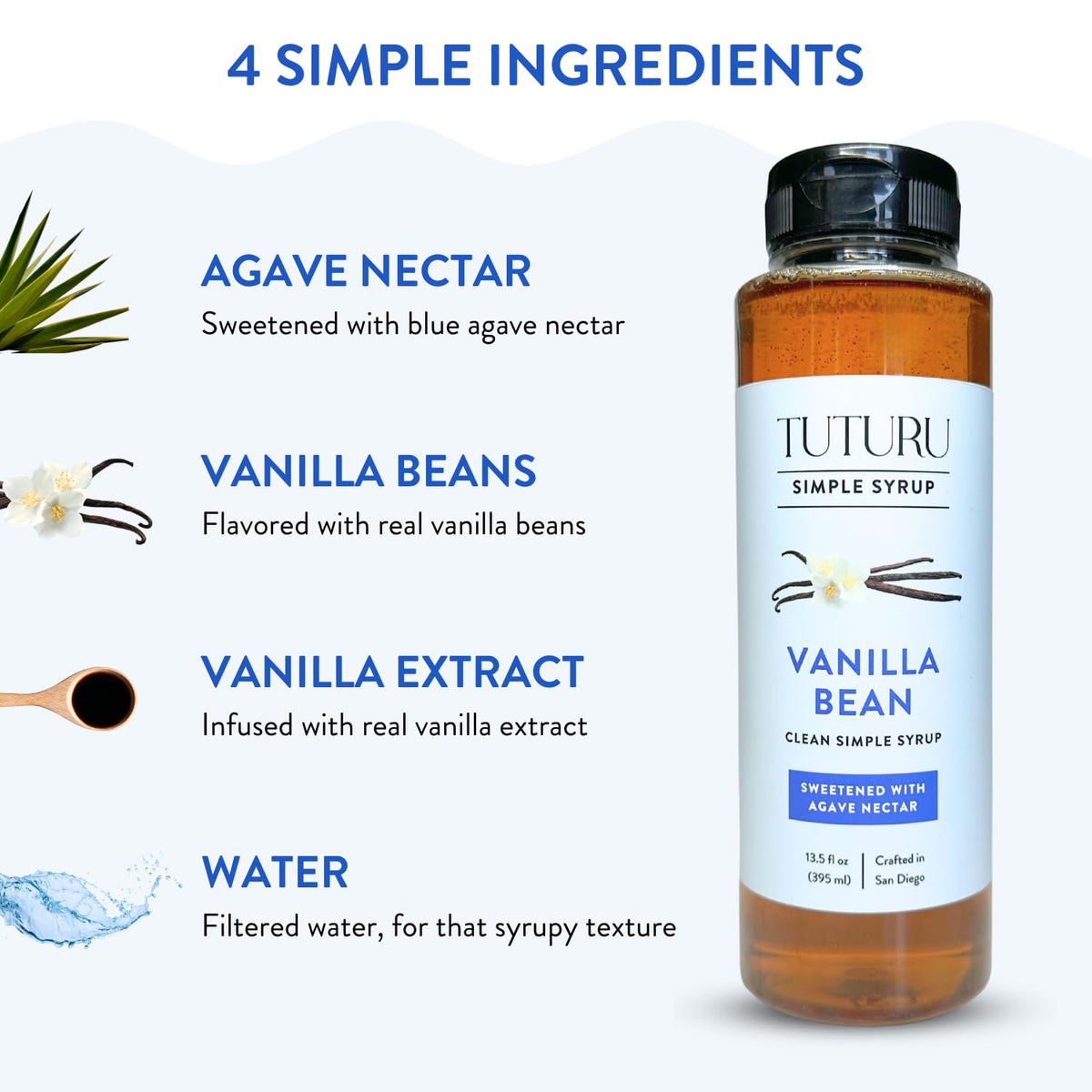 Spring Syrup Bundle: Lavender & Vanilla Simple Syrups (13.5 oz, 2-Pack) | Tuturu Botanical Coffee