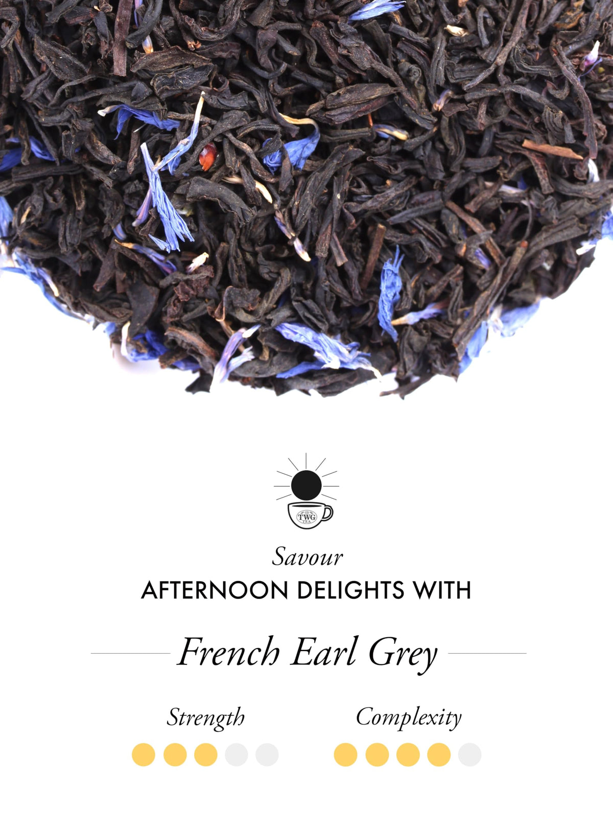 TWG Tea French Earl Grey Gift Set – Black Tea with Citrus & Blue Cornflowers | 15 Hand Sewn Cotton Teabags