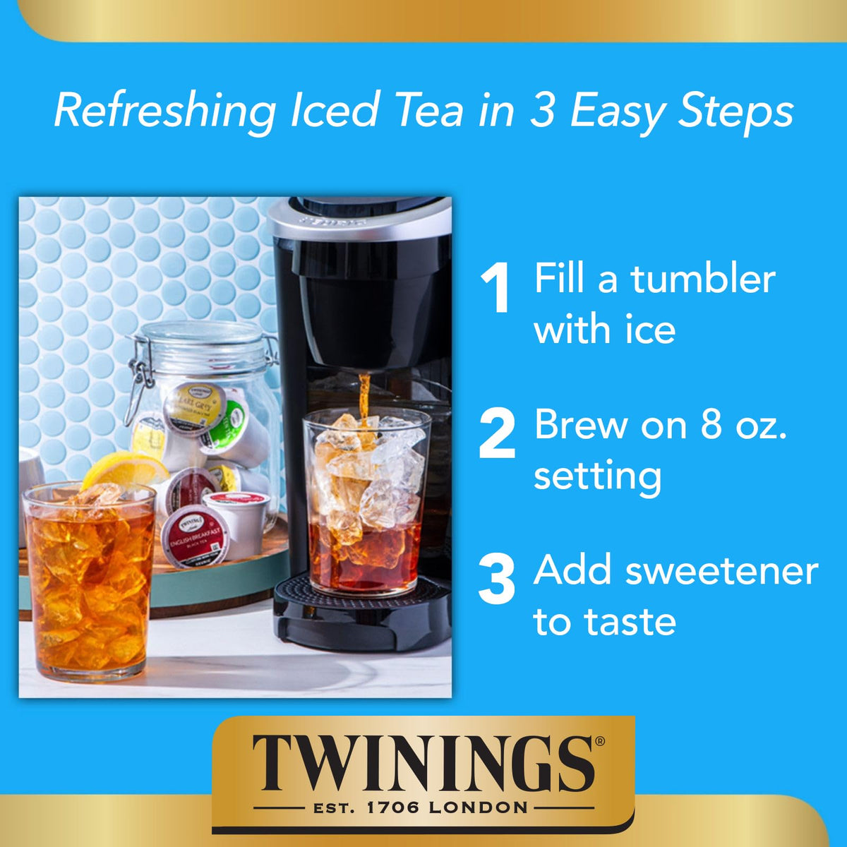 Twinings English Breakfast Tea Pods for Keurig – Pack of 2 (48 Pods), Caffeinated Black Tea