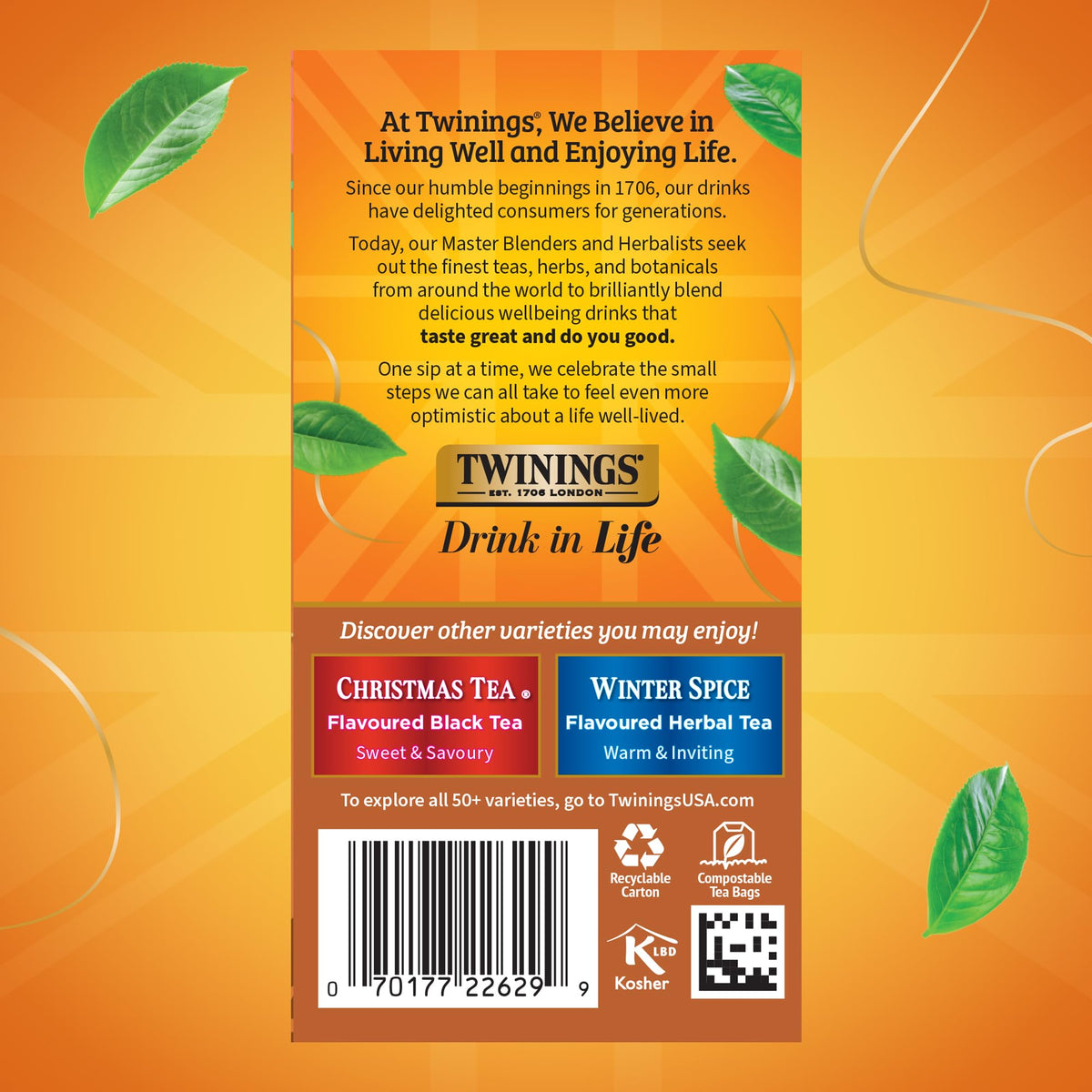 Twinings Gingerbread Joy Black Tea – 120 Bags (6 Pack) with Ginger & Cinnamon, Caffeinated