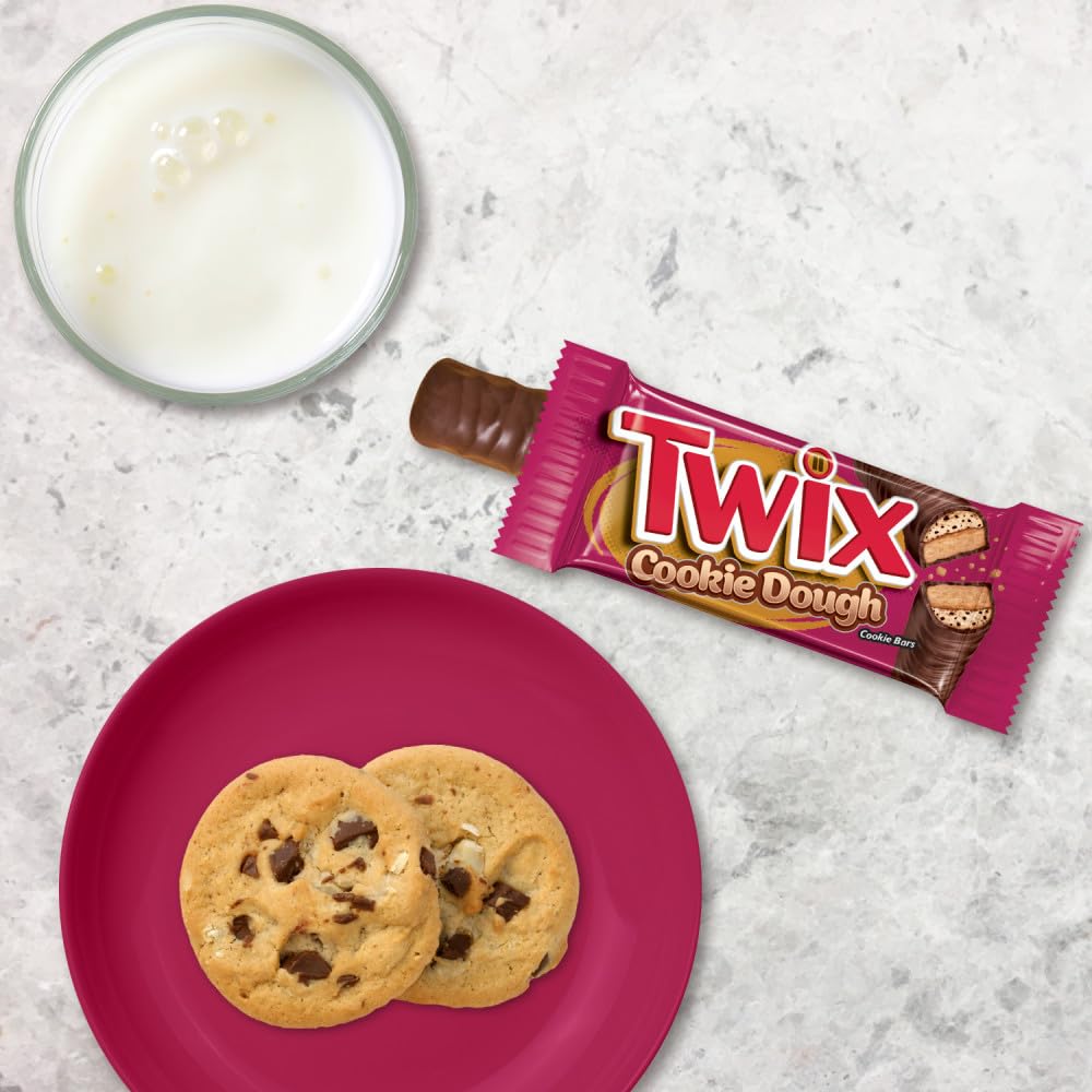 TWIX Cookie Dough Milk Chocolate Bars – 20 Pack, 1.36 oz Bars